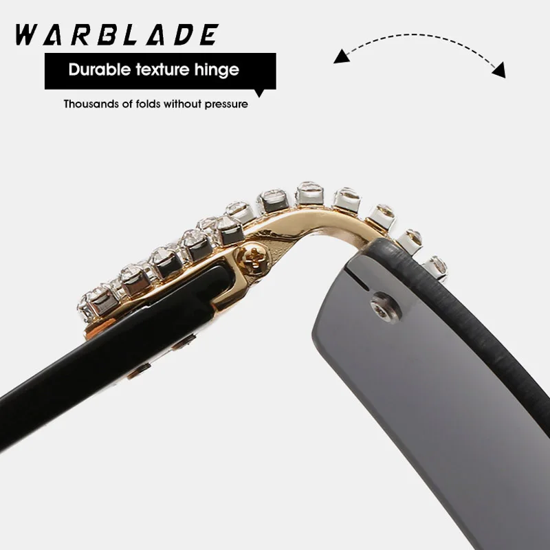Retro Small Rectangle Rimless Sunglasses Men Women 2025 Luxury Brand Frameless Sun Glasses For Male Vintage Eyewear Shades UV400