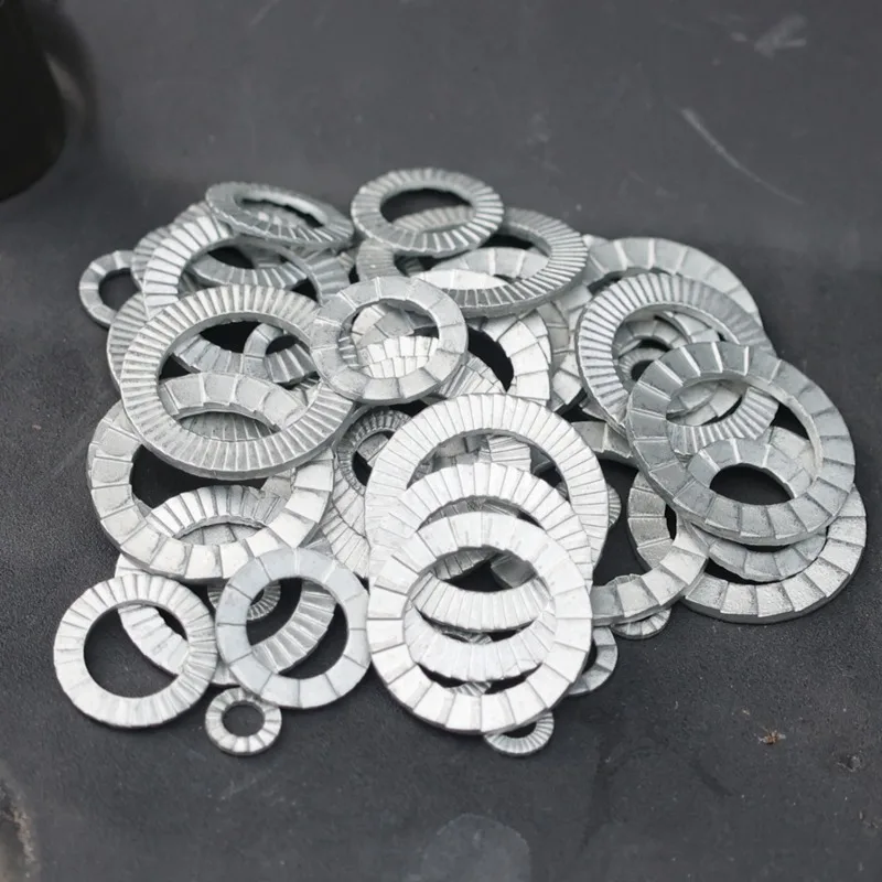 10/50pcs Rondella del disco in acciaio inossidabile Guarnizione seghettata Blocco rondelle allentate Cuneo Guarnizione antiurto Rondella autobloccante Elementi di fissaggio