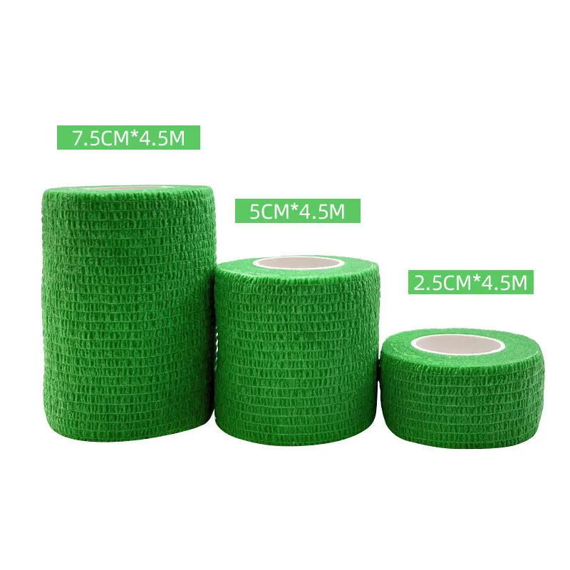 3/6/20PCS Green Sports Self Adhesive Elastic Bandages Anti-slip Athletic Nonwoven Disposable Waterproof Elastic Gauze Bandages