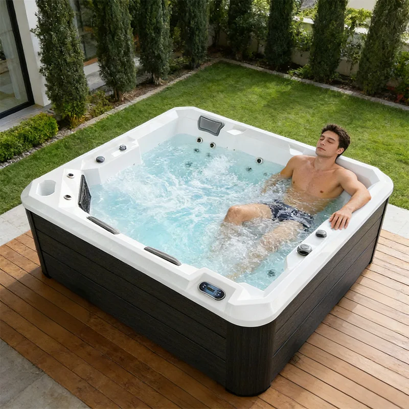 Economical Practical Hot Selling Model Family 4 Person  Hot Tub Outdoor Jacuzzier Spa  Outdoor Jacuzzier Spa  with Cover