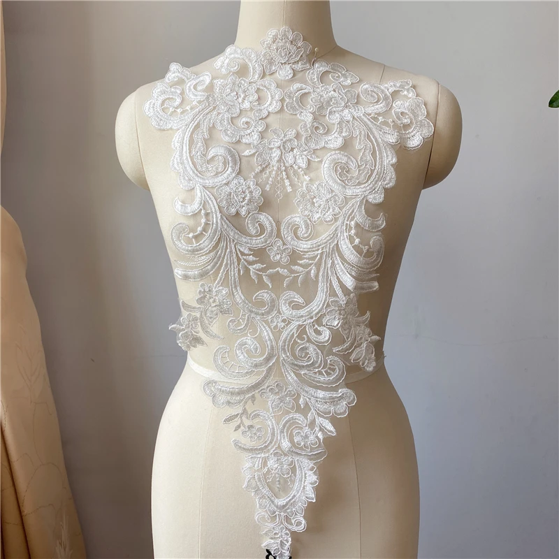 

High Quality Nine Color Optional Embroidery Lace Decal Fabric,handmade Wedding Dress Clothing, Background Decoration Accessories