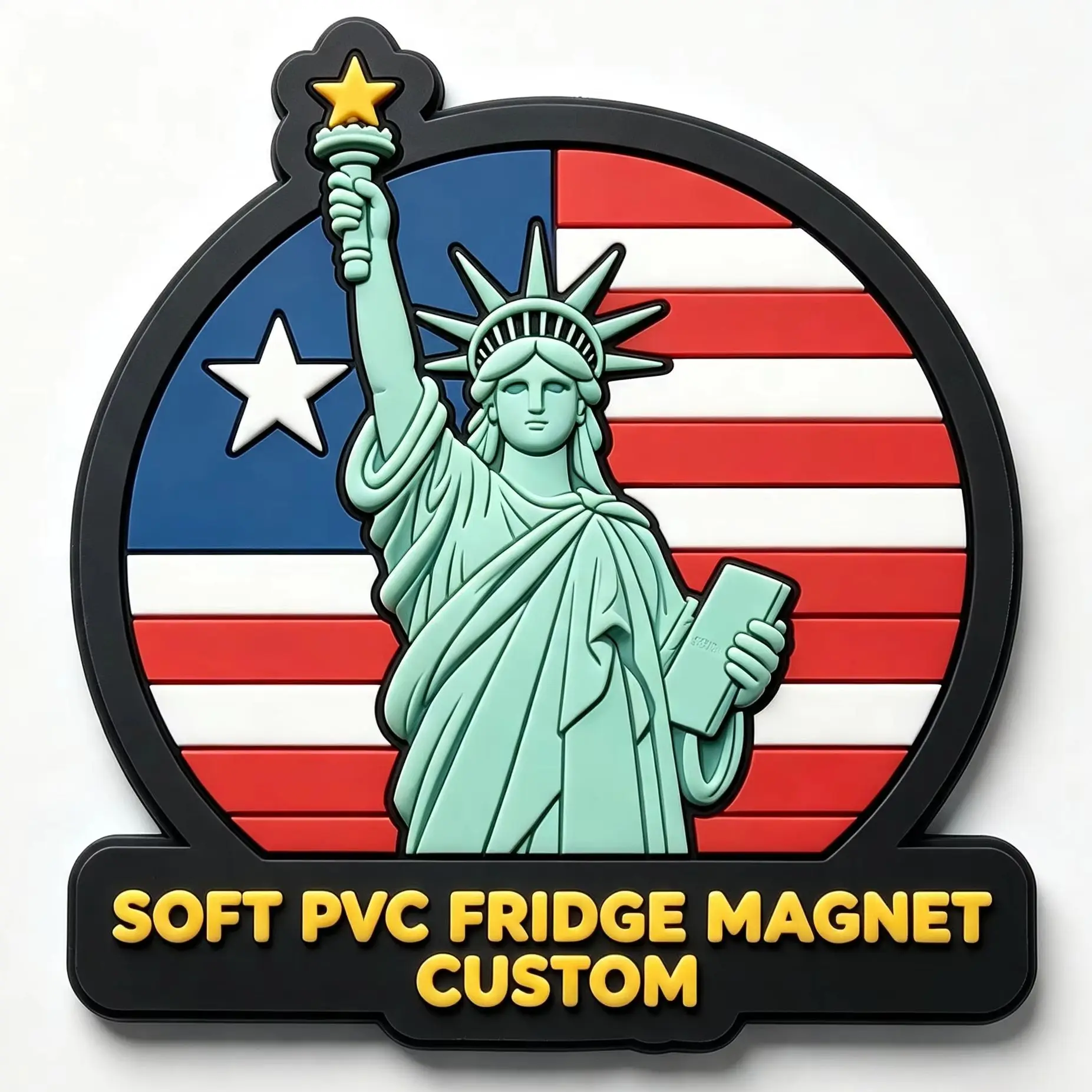OEM Refrigerator Magnetic Souvenir Gift Cartoon Custom DIY logo Factory 3D 2D Soft PVC Toy Rubber Fridge Magnet