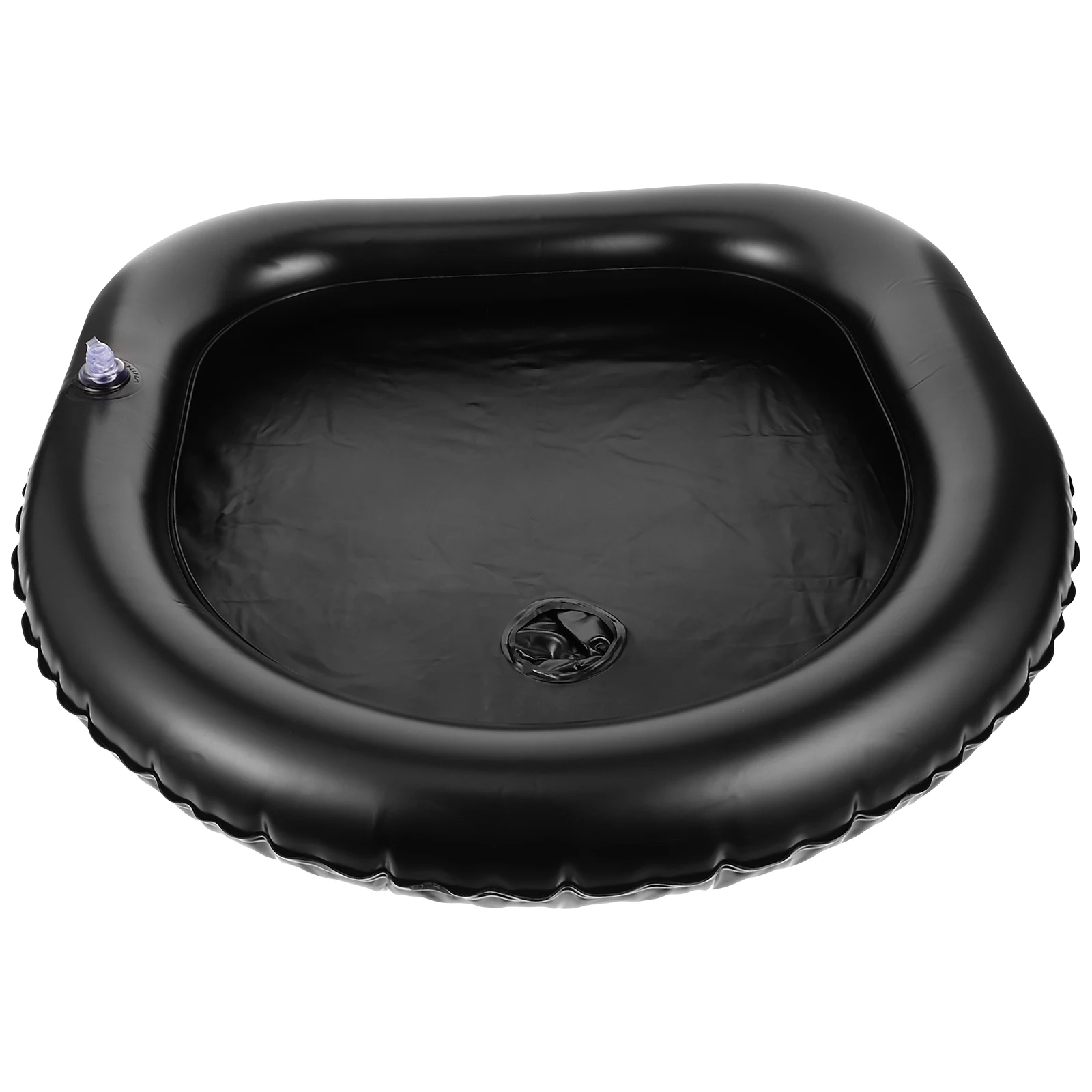 

Inflatable Shampoo Basin Hair Washing Tray Lightweight Portable for Bedridden Elderly Patients PVC Mesh Material