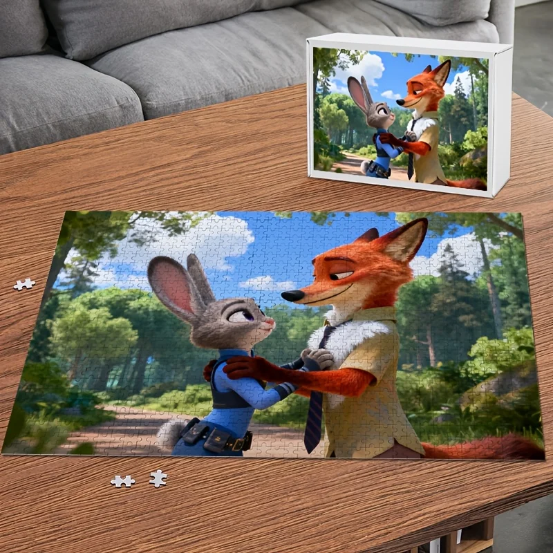 จิ๊กซอว์ภาพพิมพ์ลายดิสนีย์ ซูโทเปีย จูดี้ ฮอปส์ และ นิค ไวลด์ 1,000 ชิ้น |   เหมาะสำหรับการเรียน การสะสม ของตกแต่งบ้าน ของขวัญรับปริญญา