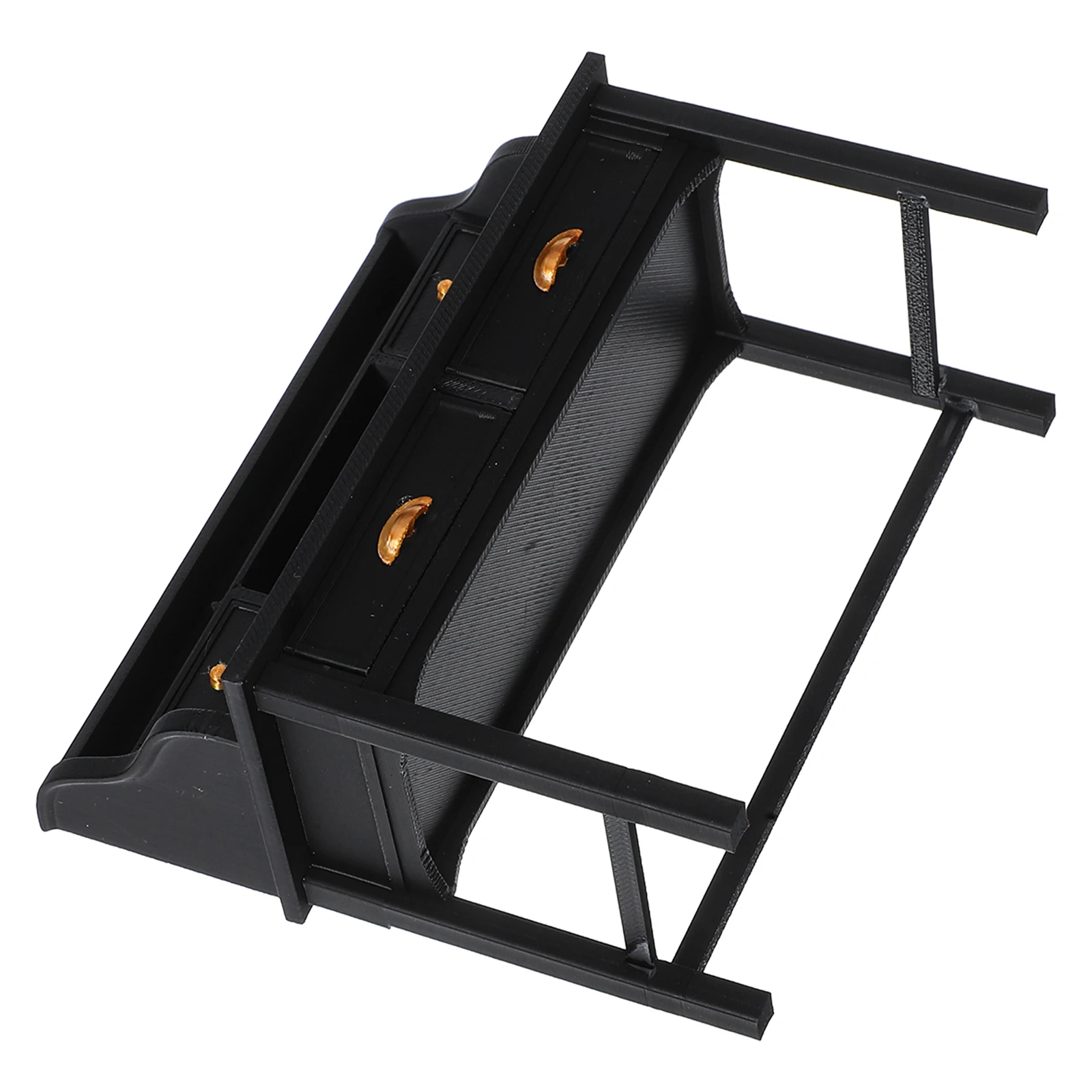 Mesa de estudo em miniatura em escala 1:12, mini móveis realistas para quarto, biblioteca, mesa resistente, acessório para brincar de fingir, quarto infantil