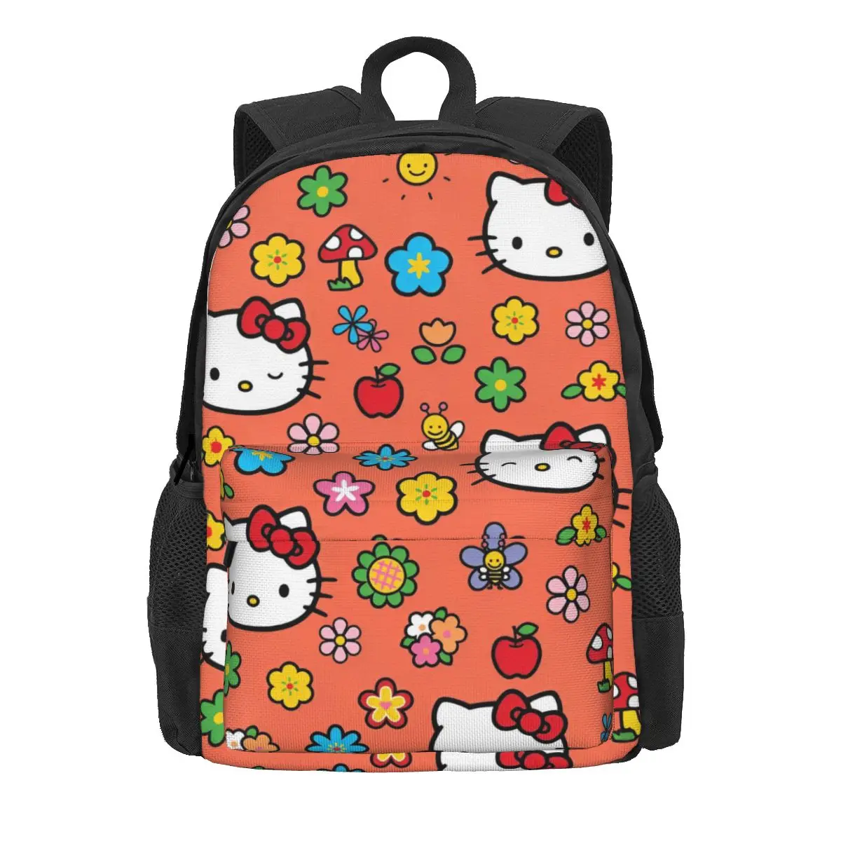 Cartoon Cute Hello Kitty Women Backpack Mochila 3D Print Student School Bag HelloKitty Computer Backpack Kids Large Rucksack