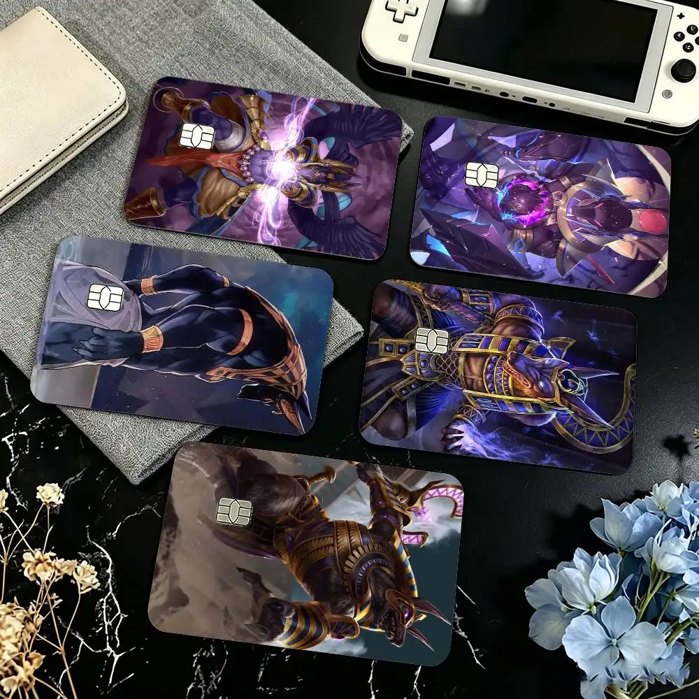 Egyptian Myth Anubis Card Credit Card HD Stickers Small Chip Waterproof Sticker Game Card Decal Gift