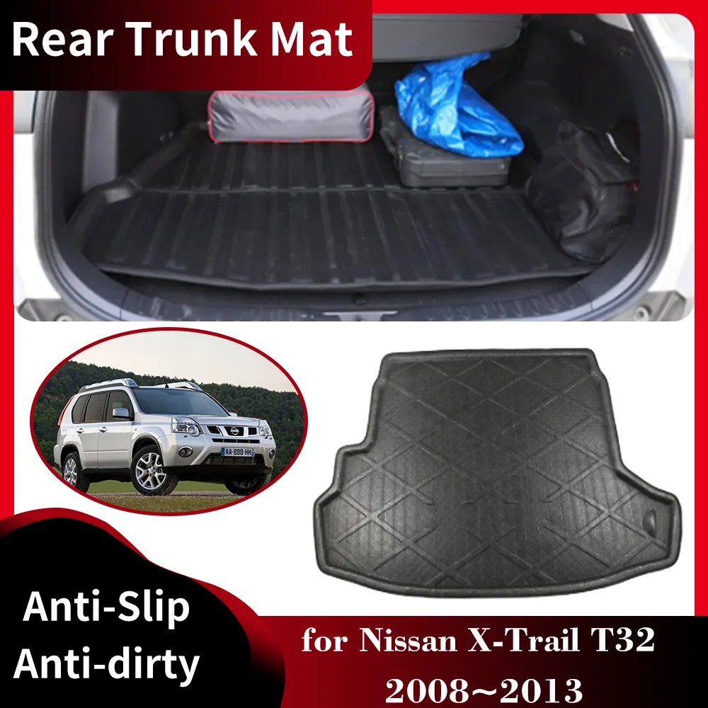 

Car Rear Trunk Mat for Nissan X-Trail T31 2008~2013 Part Foot Custom Luggage Liner Tray Pad Boot Carg Panel Cover Accessories