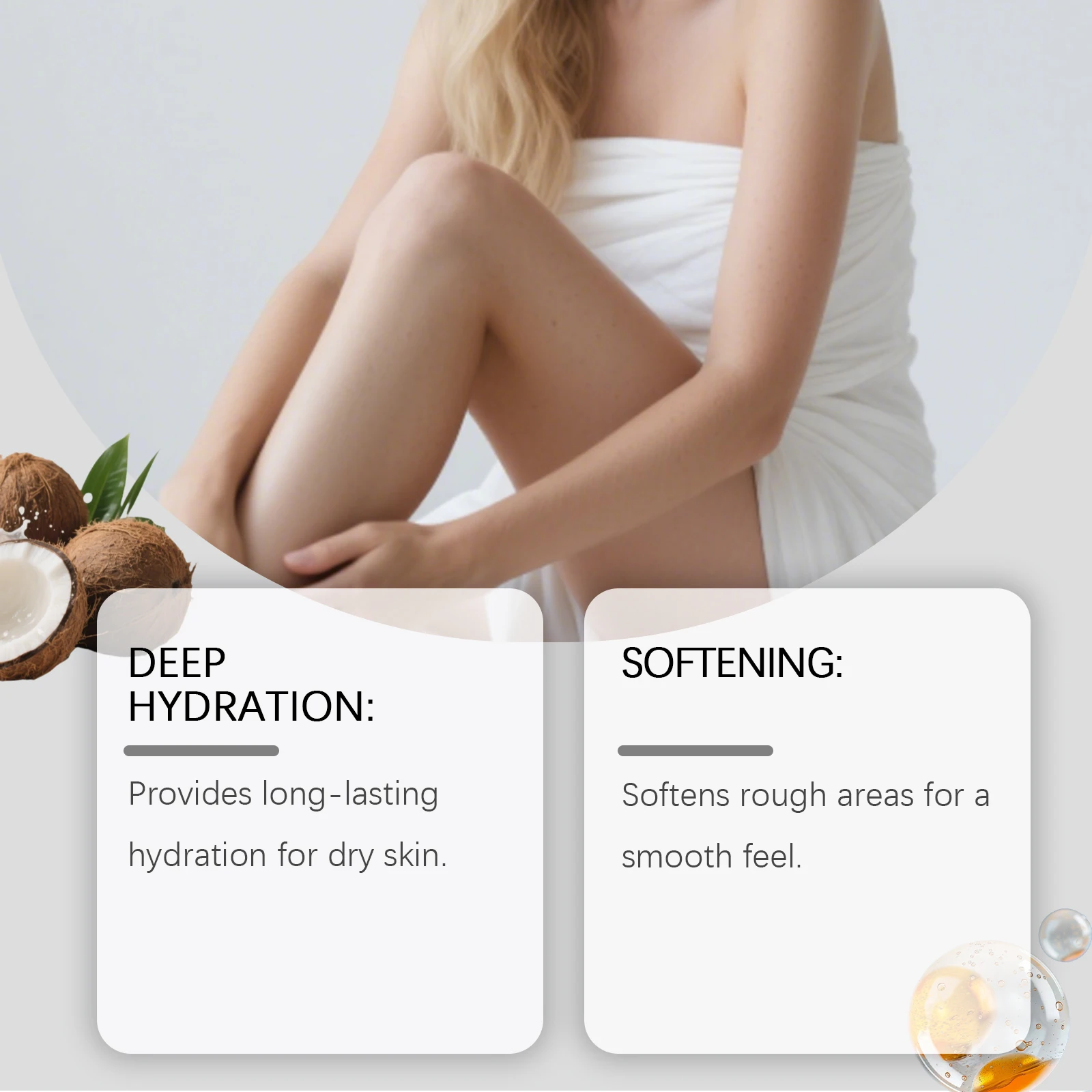 لوشن الجسم بزبدة الشيا وزيت جوز الهند كريم ترطيب عميق للبشرة الجافة تركيبة غير دهنية سريعة الامتصاص للعناية بالبشرة الاحتفالية