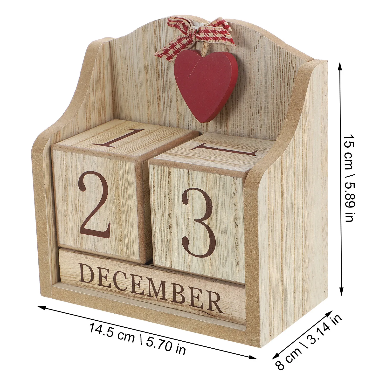 Wooden Perpetual Date Calendar Blocks Decorative Desk Table Home Office Ornament Calendar Blocks Wooden Perpetual Date