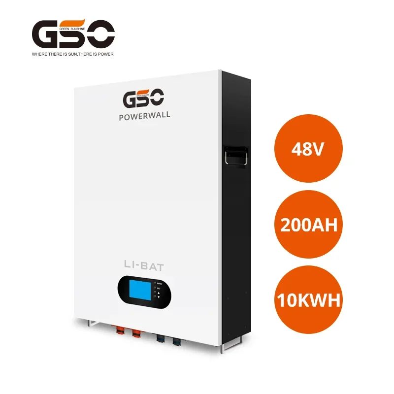 GSO 5kw 10kw batería 24v 48v energía solar 50ah 100ah 200ah 400ah batería de pared de litio lifepo4 paquete 24 voltios pared de energía