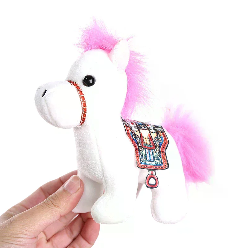 10 CM Carino Mini Cavallo Ciondolo Portachiavi Peluche Kawaii Animale Simulazione Farcito Bambola Borsa Decor Bambini Zodiaco Cavallo Regali