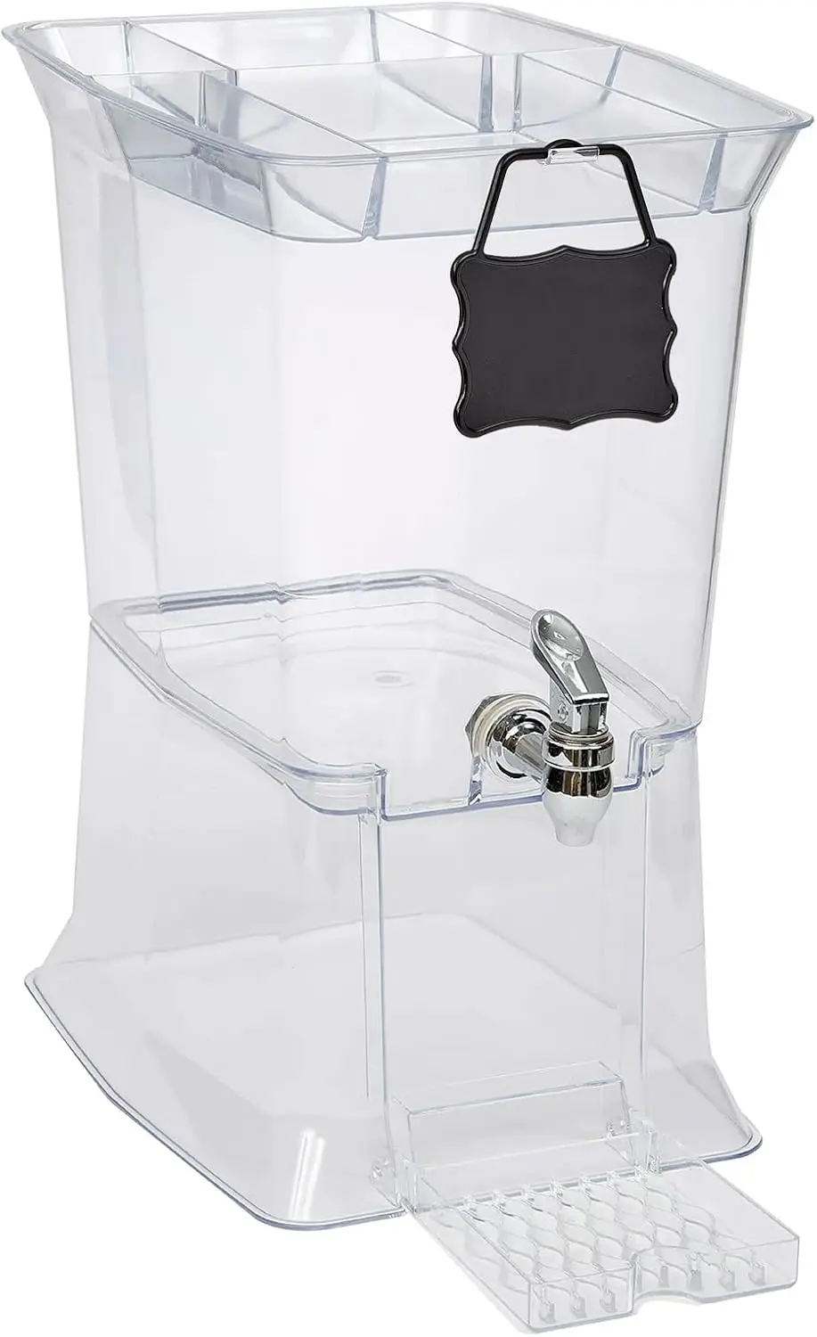 

2.5 Gallon Large Tritan Beverage Dispenser with “Party Top” Lid Tray, Drip Catching Tray, Drink ID Tag, Cold Drink Serve