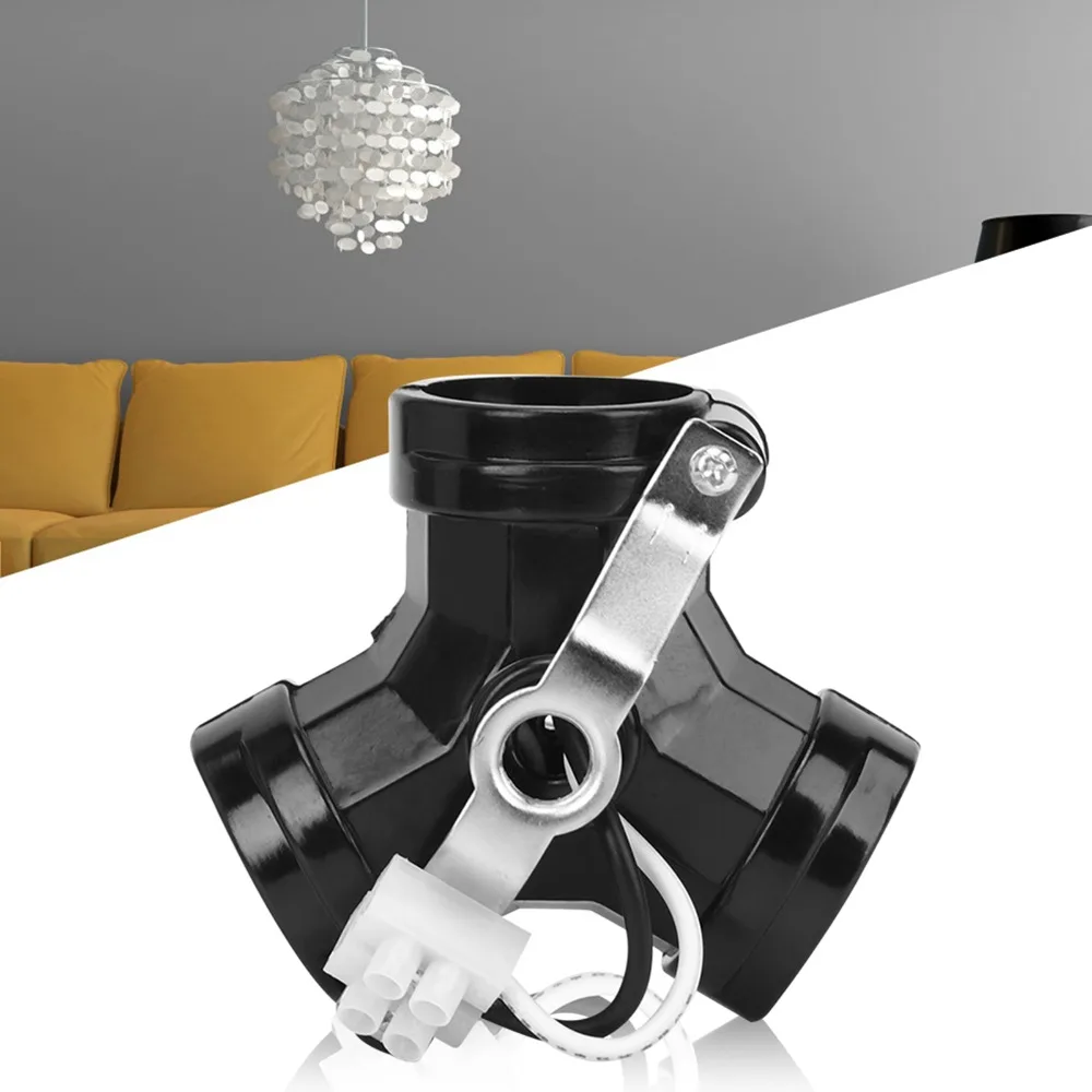 2PCS Durable E27 Lamp Base Holder 3/4/5 Head Black Lamp Holder Socket Light Socket Adapter Ceiling Light