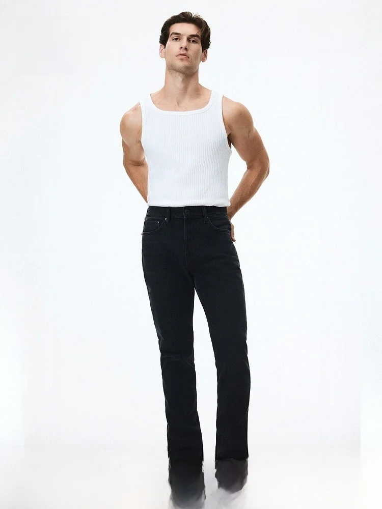 

H&M Men's Straight Leg Casual Fashionable Jeans Spring Commute Long Trousers Comfortable Fit Classic Cotton Stretch Denim