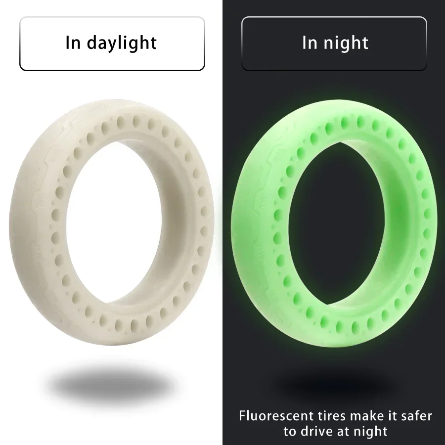 

8.5 Inch Night Fluorescent Tires Luminous Honeycomb Skateboard Rubber Tyre 8.5'' Wheel for Xiaomi M365 Pro 1S Electric Scooter