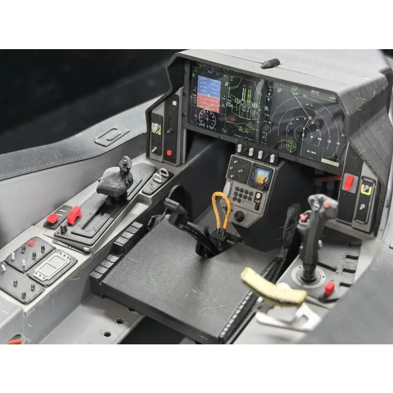 FPV Cockpit 3D Printed  Simulation Scale Interior with LED Light for Freewing 110MM F-35 C EDF Jet RC Airplane Model Upgrade