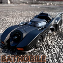 Batmobile Bat 1989 Alliage Diecasts et véhicules jouets, modèle de voiture, son et lumière, nervure arrière, cadeaux pour enfants, 1:24