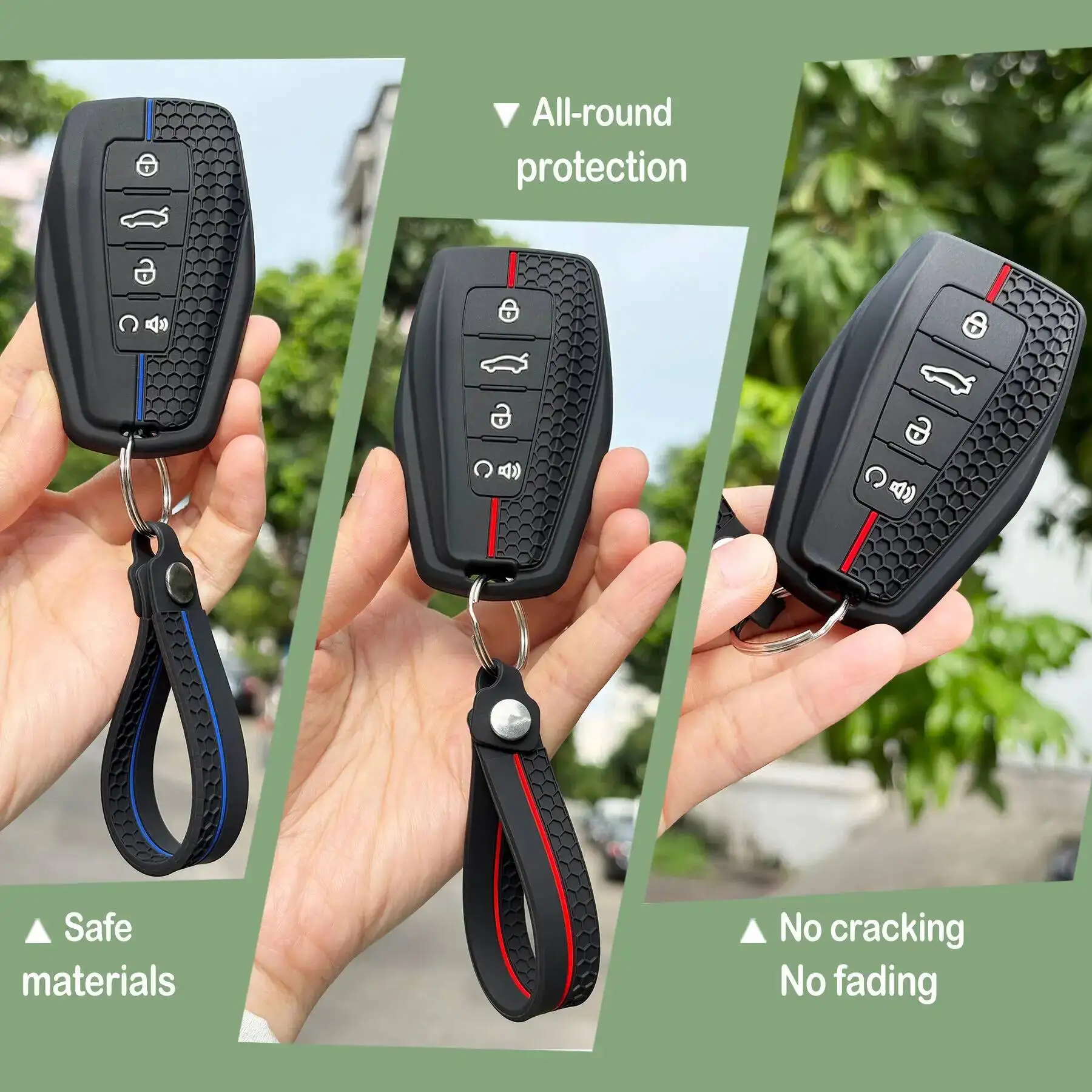 قبعات مفتاح السيارة لجيلي Coolray X6 X7 أطلس بويو بريفيس Emgrand EX7 Global Hawk GX7 GS حامل غطاء