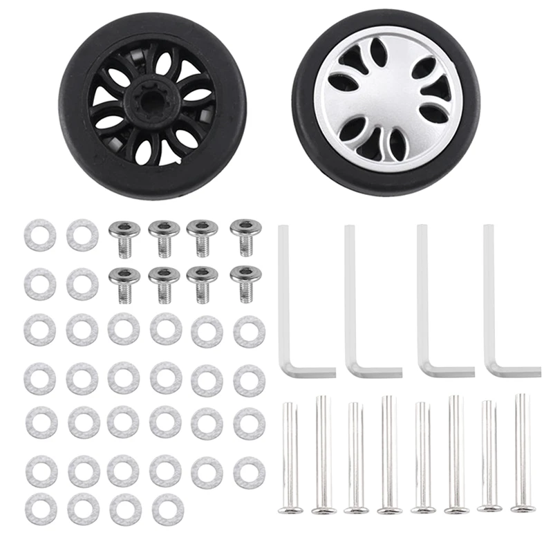 Ruote ecologiche kit 50Mm X 13Mm riparazione bagagli universale in PU 4 paia