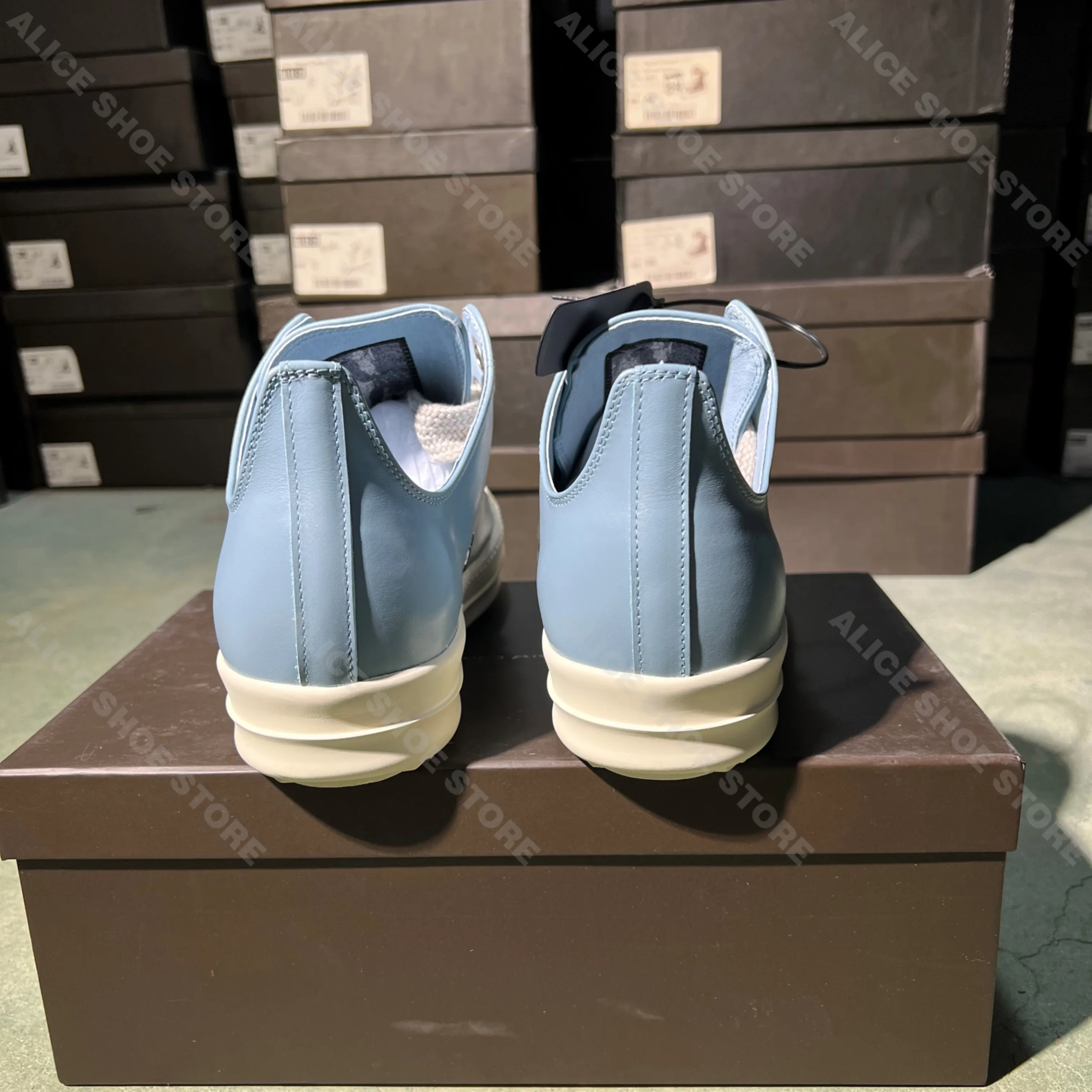 Royal Men Shoe Casual Leather Low Top Women Sneaker Fashion Blue Luxury Designer Trainer Jumbo Lace Up Footwear Street Flat Shoe