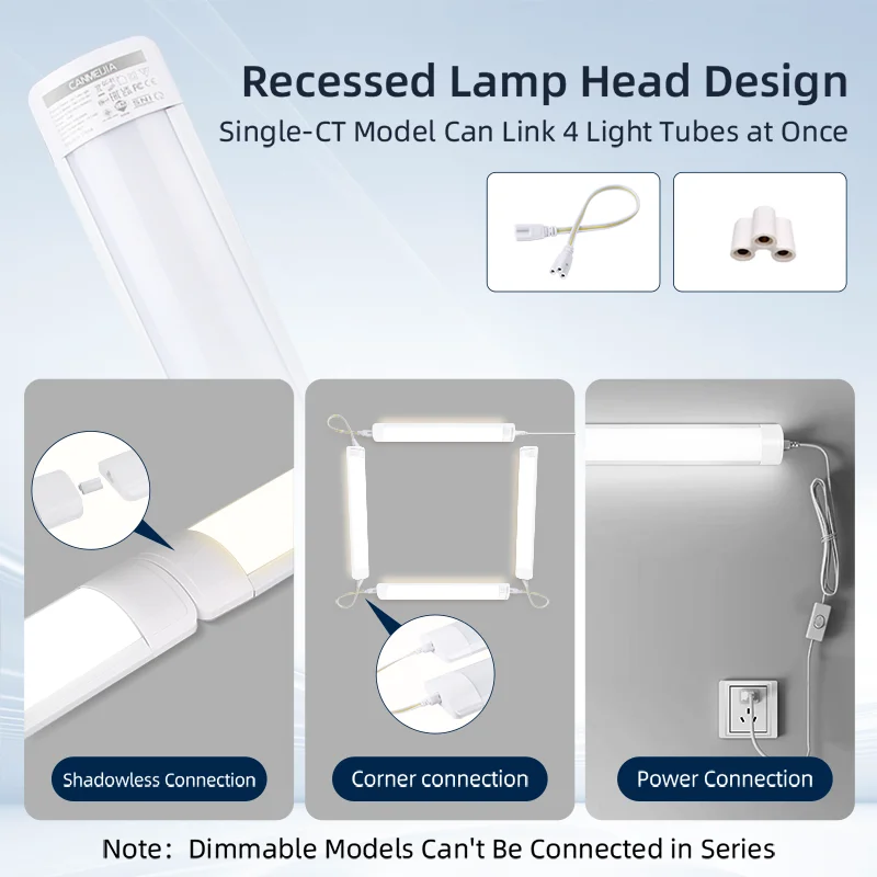 السوبر مشرق ضوء المطبخ الرطوبة واقية تحت أضواء الكابين 50/30 سنتيمتر إضاءة المطبخ 20 واط 10 واط 6 واط Led أنبوبة ضوء T8/5 220 فولت 110 فولت