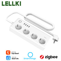 LELLKI Zigbee Power Strip Tuya Smart Life Switch Plug Electrical Socket Zigbee2mqtt Extension Cord 1.8 With Alexa SmartThings