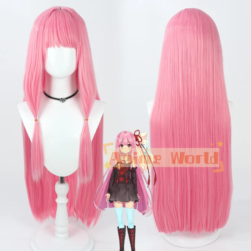 

New Kotonoha Akane Cosplay Wig Pink Long Heat Resistant Hair Halloween Party Role Play Costume Wig + Wig Cap