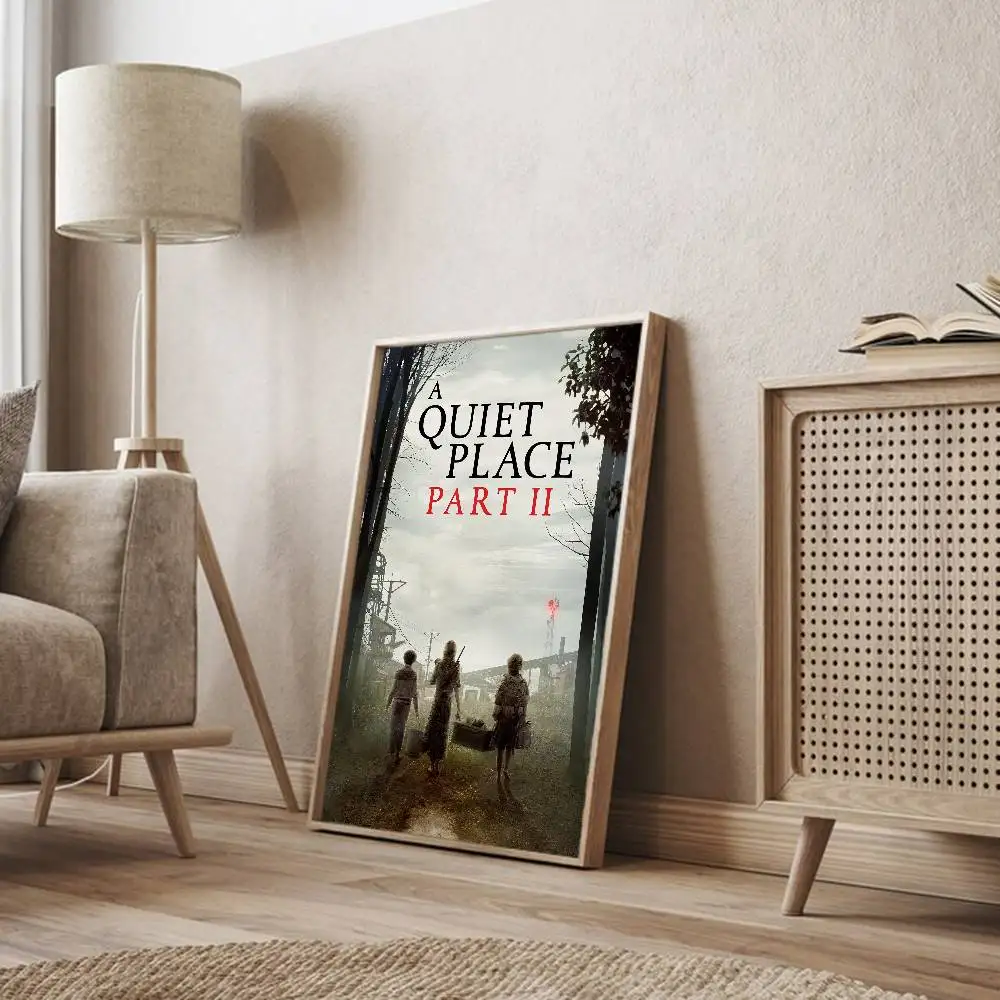 ملصقات كلاسيكية عتيقة من فيلم Q-Quiet P-Place عالية الجودة ملصقات جدارية فنية كلاسيكية لتزيين جدران غرفة المنزل