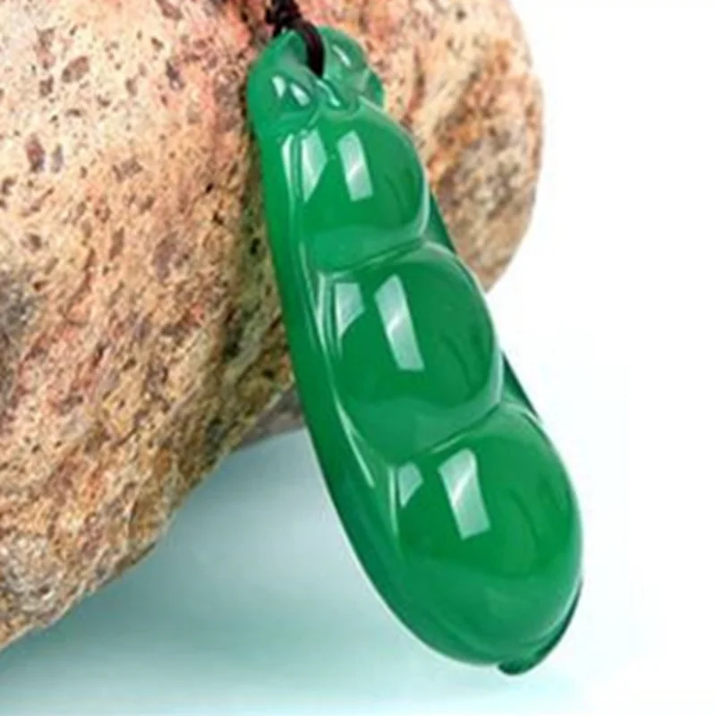 

Бразильский Агат, зеленые струны, фасоль Fu Doujiao, кулон Подвеска из хризопраза