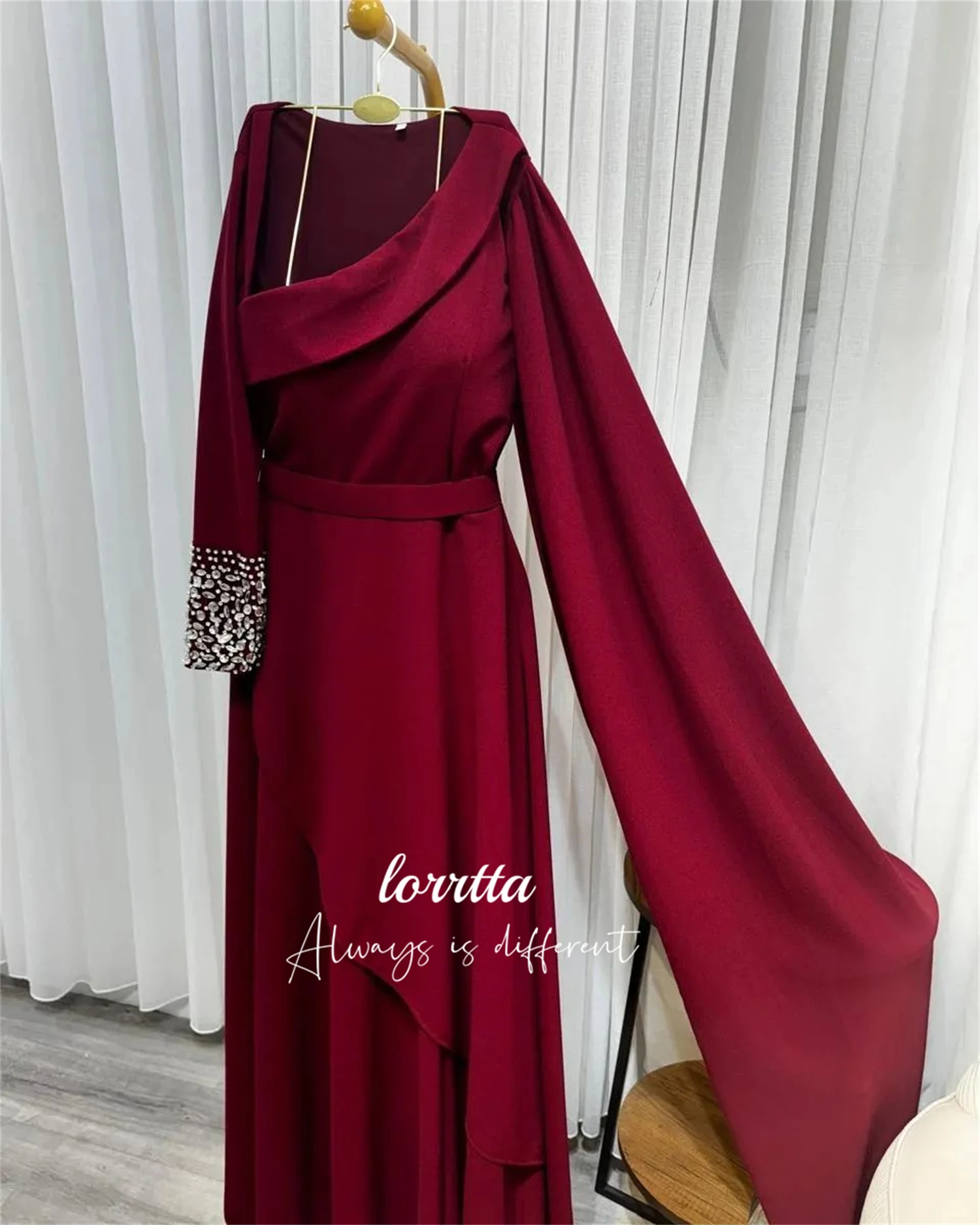 Grace Luxurious Evening Dress Rhinestone Decoration Deep Customized Elegant Long Woman Party Dresses Prom Wedding فساتين سهرة