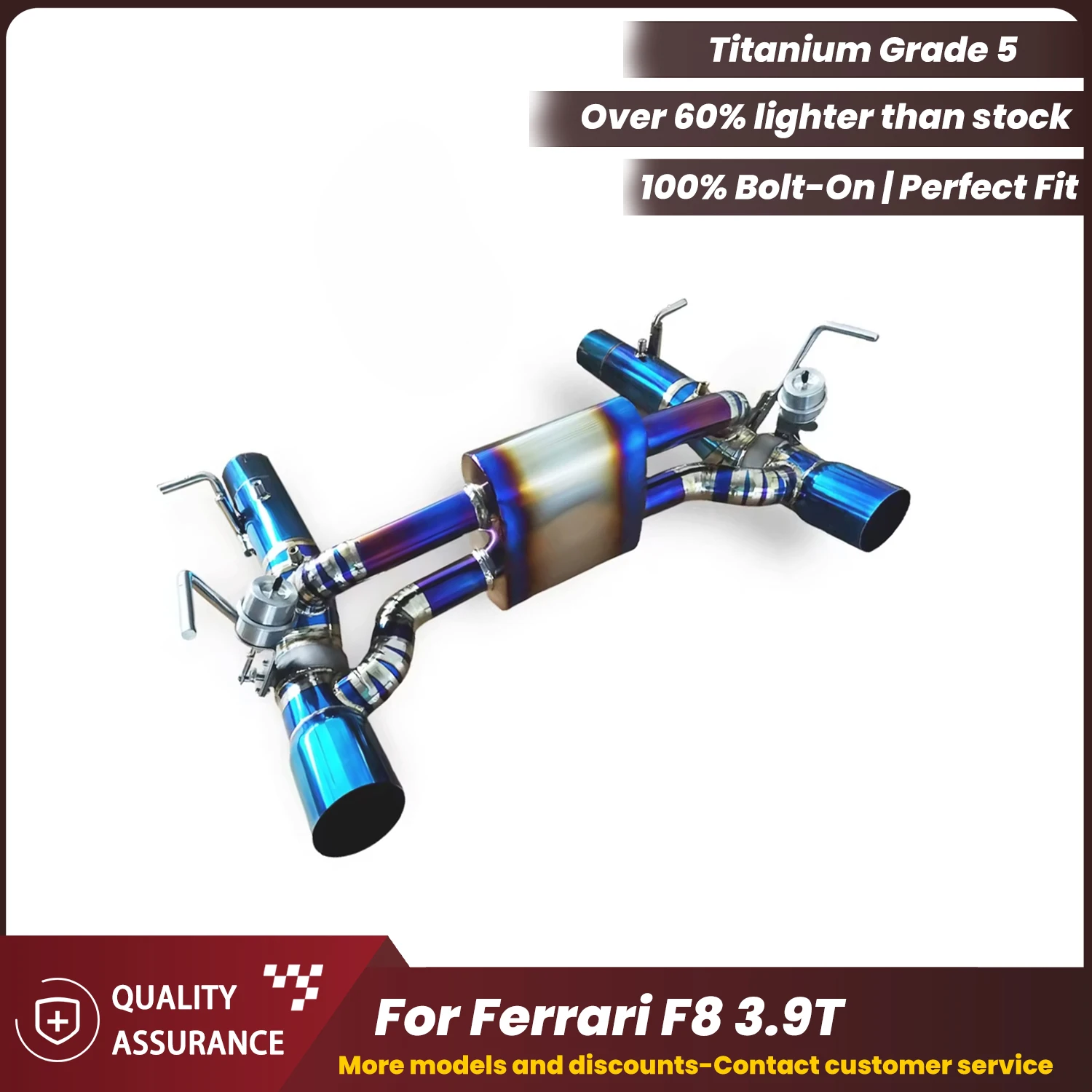 

Valved Sport Sound ECCF TItanium Catback Exhaust For Ferrari F8 3.9T High Performance System