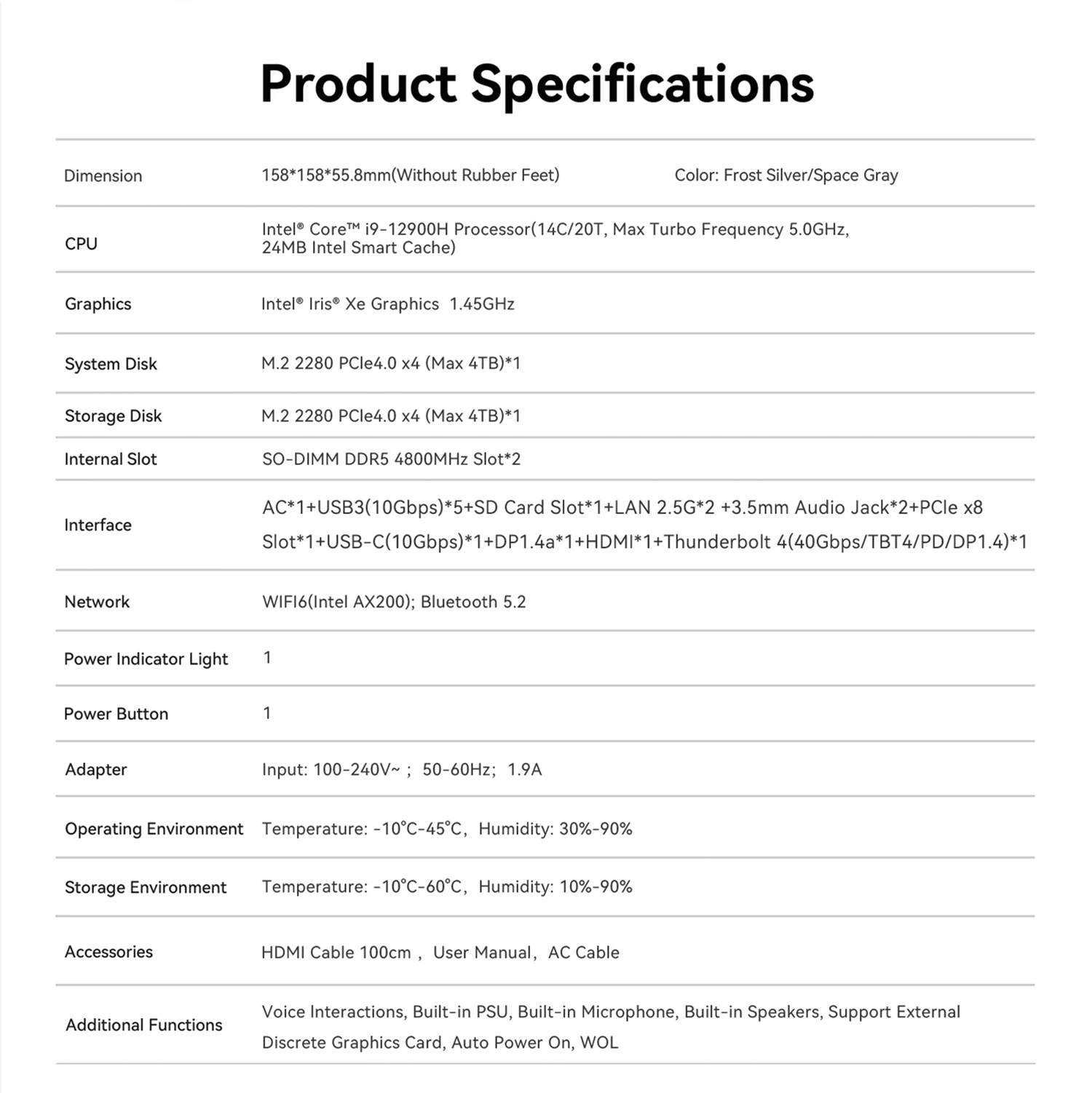 كمبيوتر محمول صغير جدا ، كمبيوتر محمول مكتبي ، تبريد ألعاب ، إنتل I9 ، DIY db H AI ، 32 gdr5 ، 1-SD ، WiFi 6 ، BT5.2 ، MSC2.0