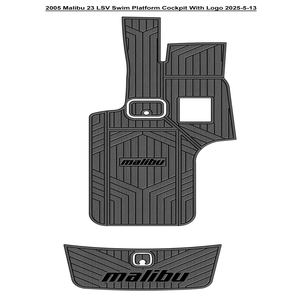 

2005 Malibu 23 LSV Swim Platform Cockpit Pad Boat EVA Faux Teak Deck Floor Mat SeaDek MarineMat Gatorstep Style Self Adhesive ZY