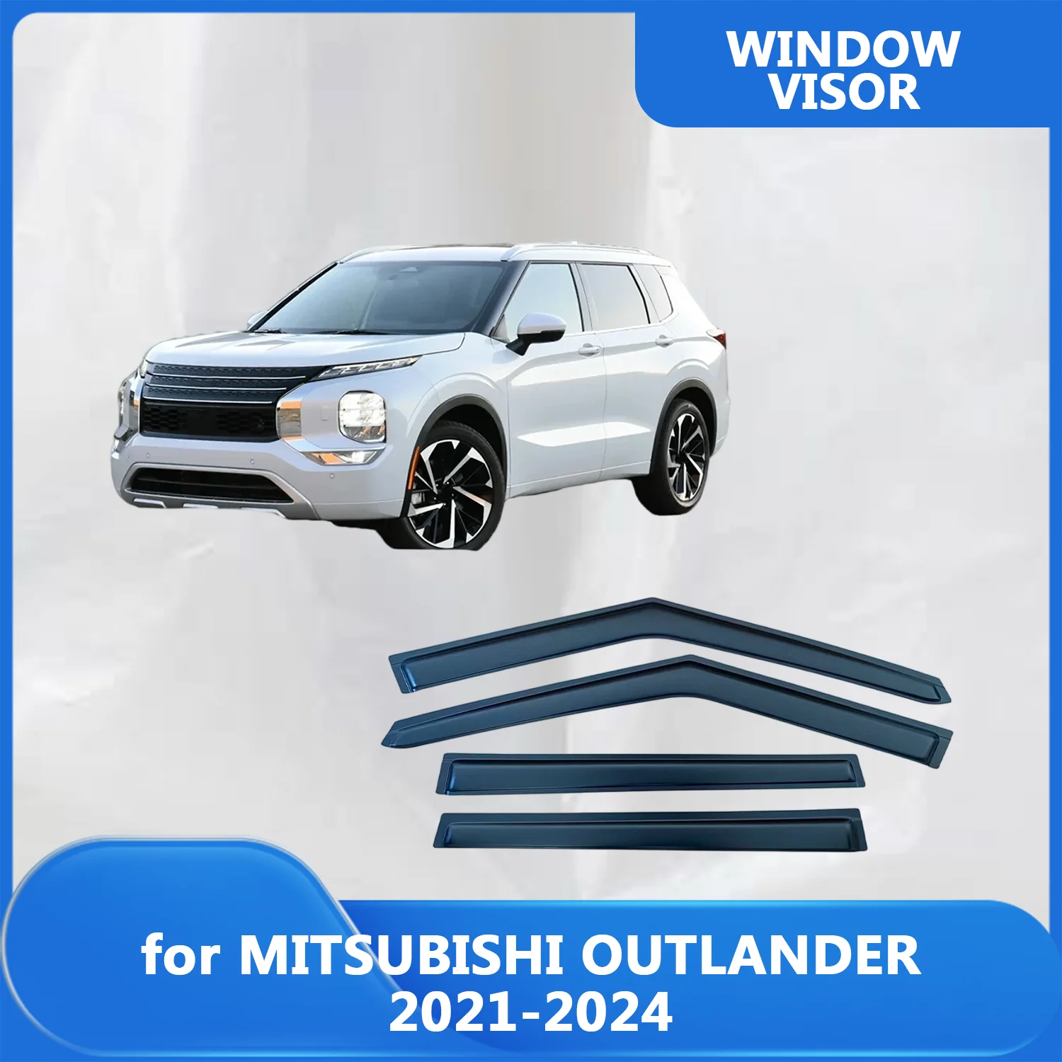 

Window Visor for MITSUBISHI OUTLANDER 2021-2024 Wind Deflectors Rain Guards Door Visor Vent Shades Ventvisor Exterior Parts