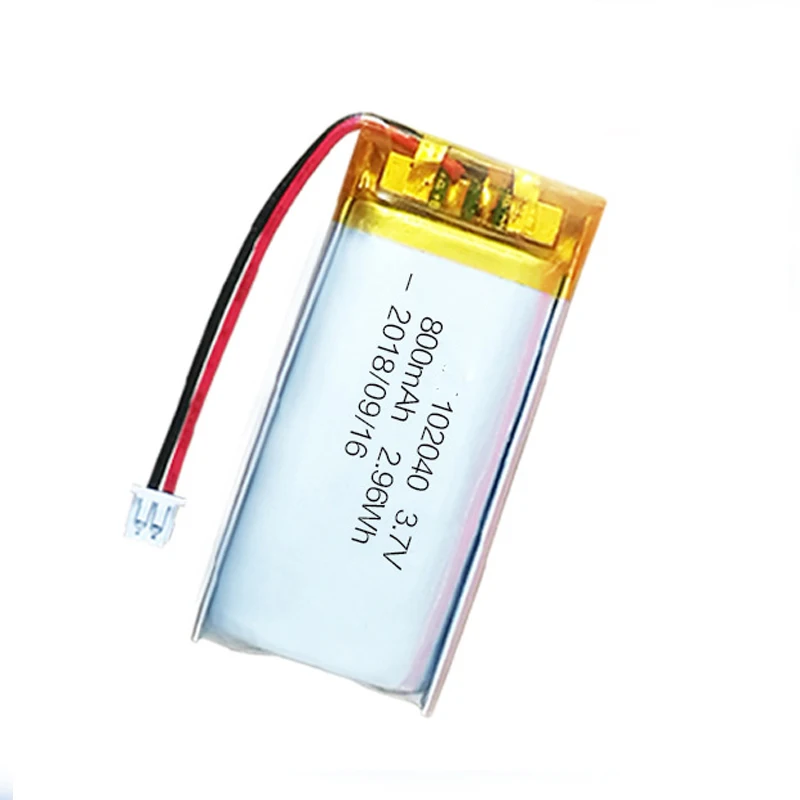 2/5/10 szt. 3.7V 800mah 102040 bateria litowo-jonowa 2.0mm złącze JST