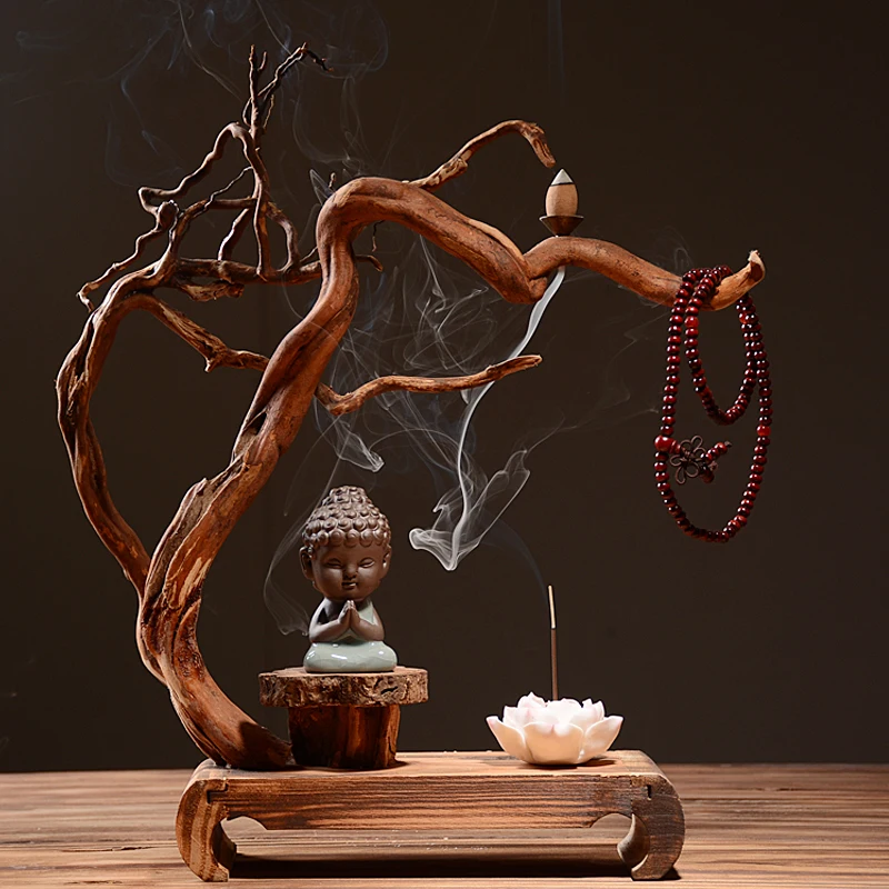 Stick Incense Holder Waterfall Reflux Incense Stand Craft Large Burner Ensensoir Censer Adornos Para El Hogar Smoke Sources