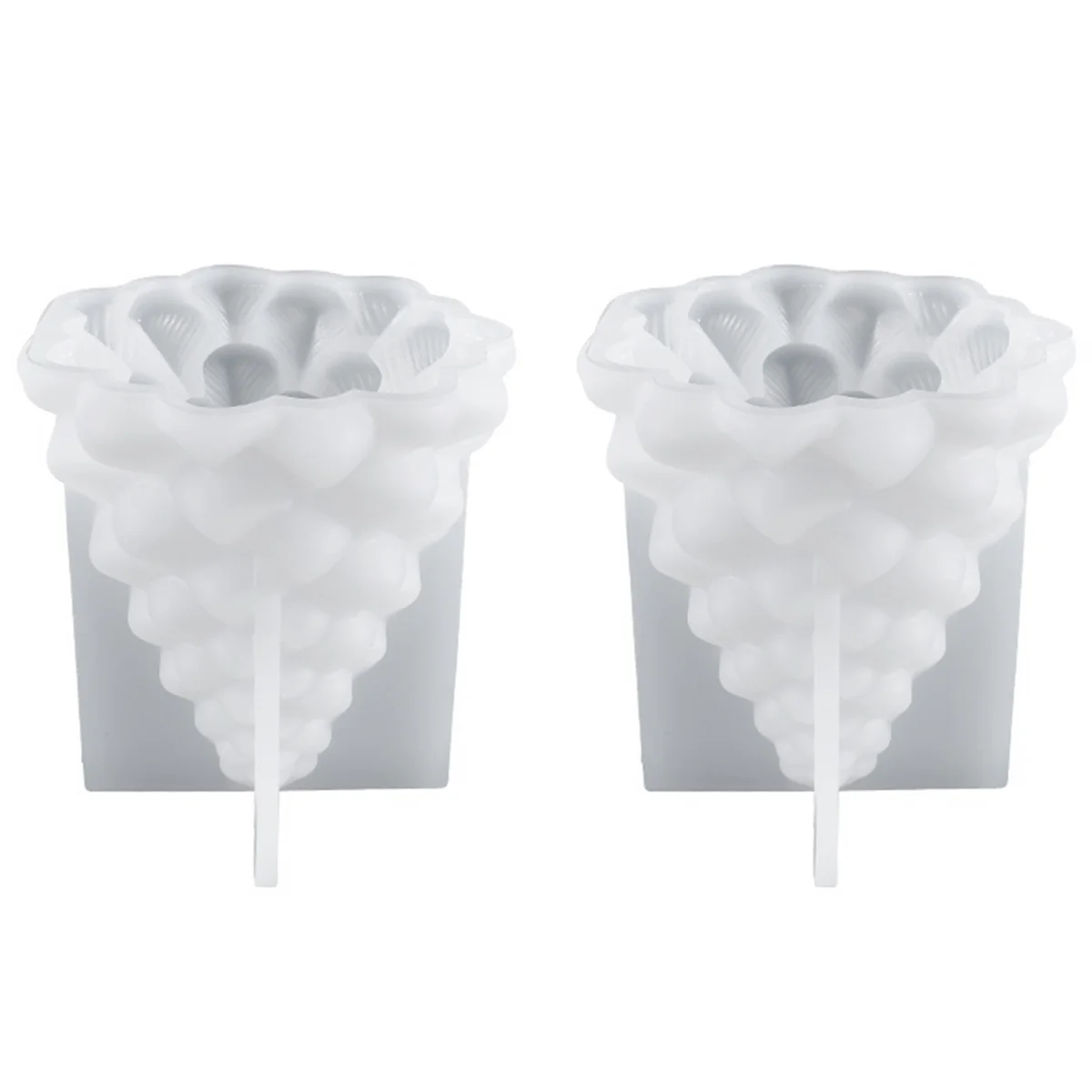 قالب سيليكون ثلاثية الأبعاد DIY بها بنفسك ، قالب راتنج الايبوكسي ، حامل ضوء المجوهرات ، كعكة فندان ، شمعة الروائح