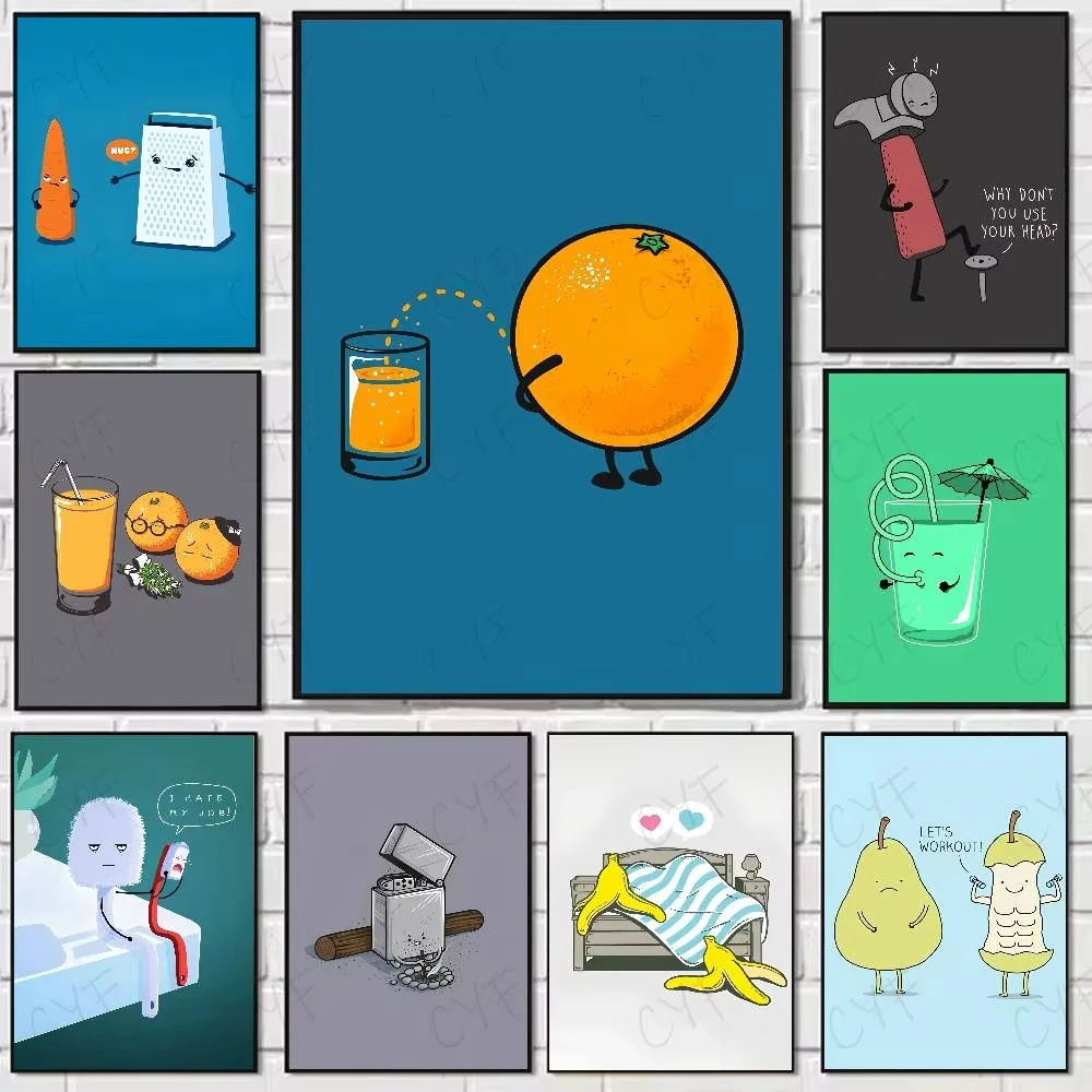 

MINISO Oil Painting By Numbers KitsFunny Food Fancy Number Drawing Canvas DIY Pictures By Numbers Home Decor