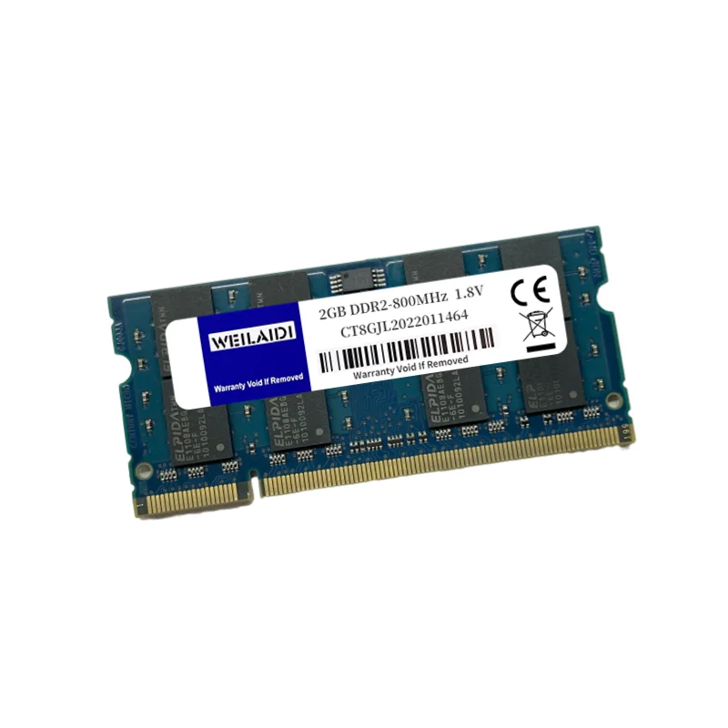 DDR2 2GB 667MHZ 800MHZ PC2-6400S Memoria Ram 200pin 1.8V SODIMM RAM Notebook Computer Memory Ram Supports Dual Channels