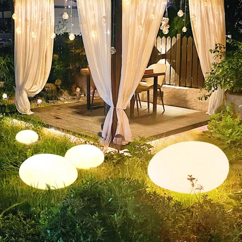 LED outdoor waterproof lawn lights, solar stone lights, villa garden, courtyard landscape lights