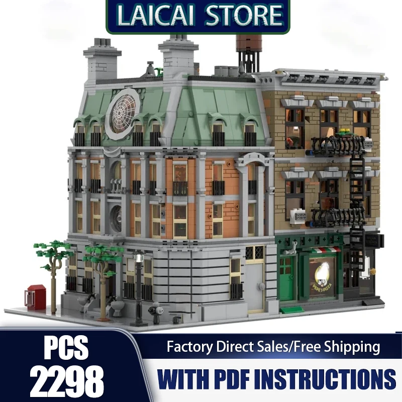 

Moc Building Blocks Sanctum Sanctorum Expansion Apartment Building Model Technology Bricks Construstion Gifts DIY Assembly Toys