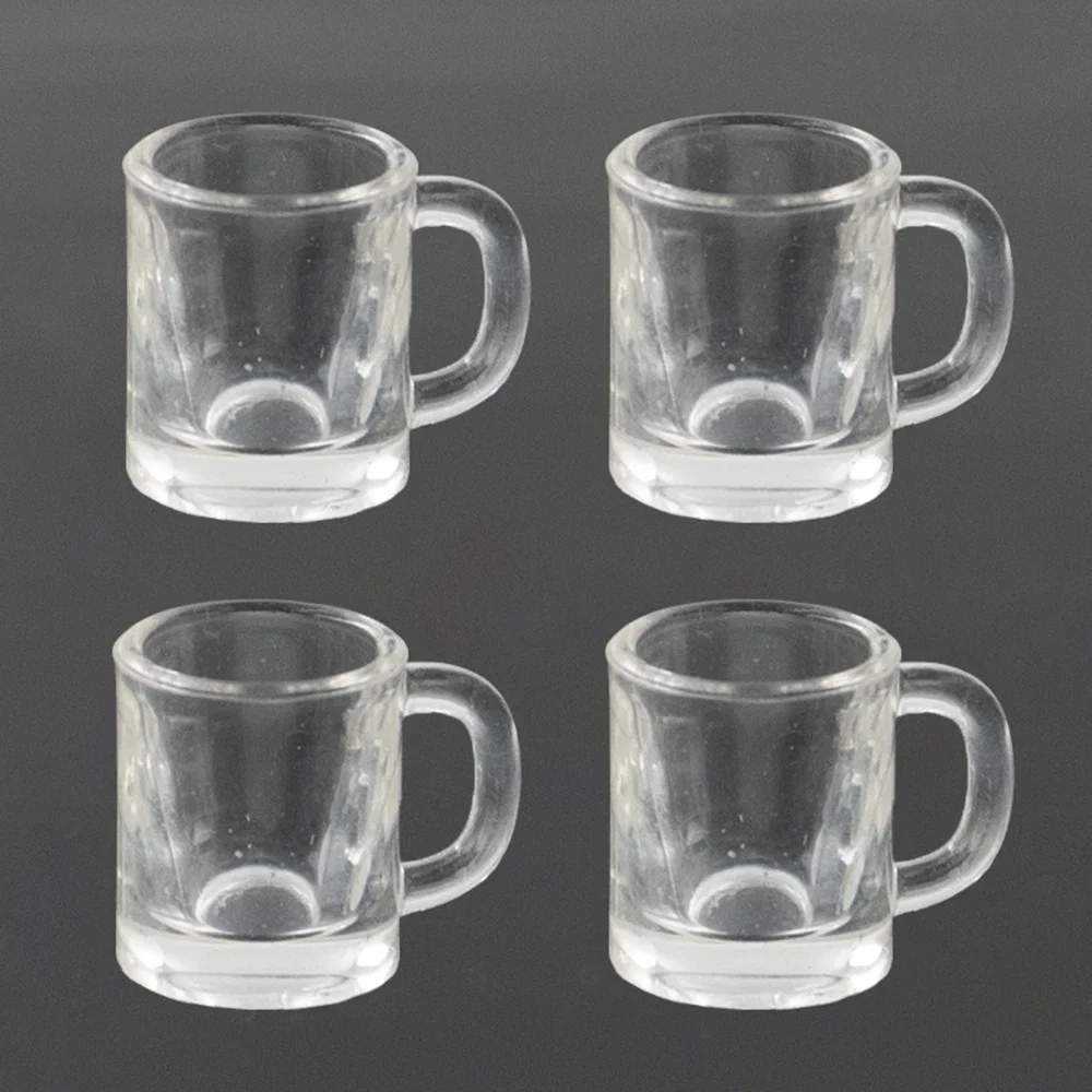 8 Stuks 1/12 Poppenhuis Miniatuur Hars Wijnglazen Mini Water Cup Theekopje Mok Speelgoed Voor Poppenhuis Accessoires Decoratie Ob11