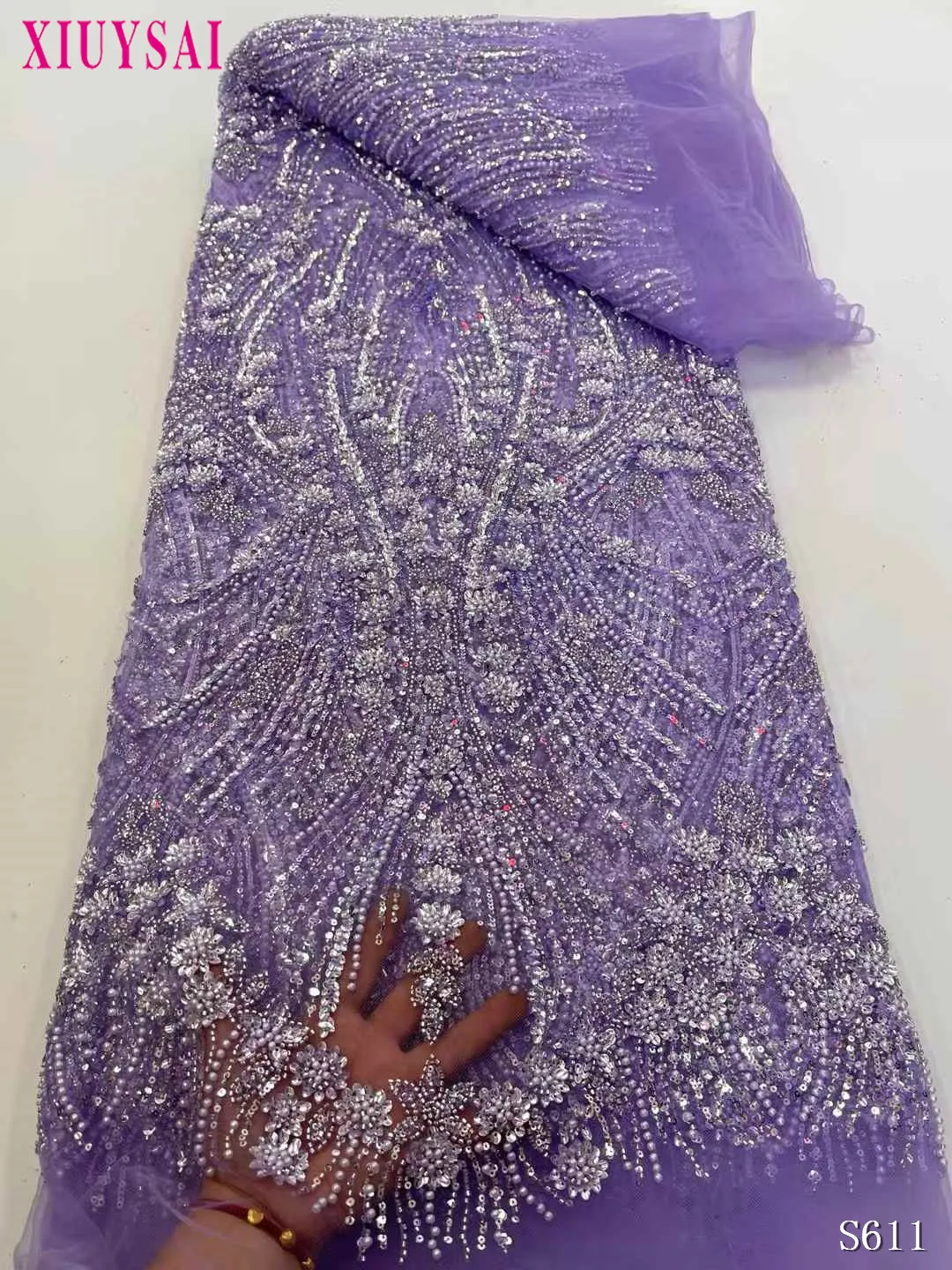 

Роскошная африканская кружевная ткань с блестками и бисером, 2025 г., высокое качество, кружево 5 ярдов, золото, французская кружевная ткань, нигерийская сетчатая кружевная ткань, вечерние