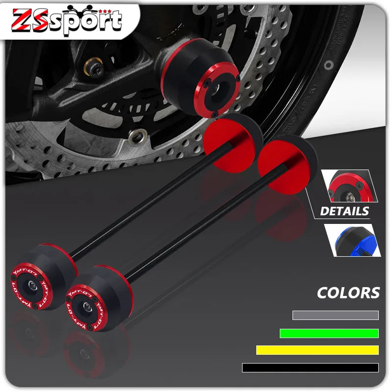 

Motorcycle Accessories Front Rear Wheel Fork Slider Axle Crash Protector For YAMAHA MT-07 2015-2018 2019 2020 2021 mt07