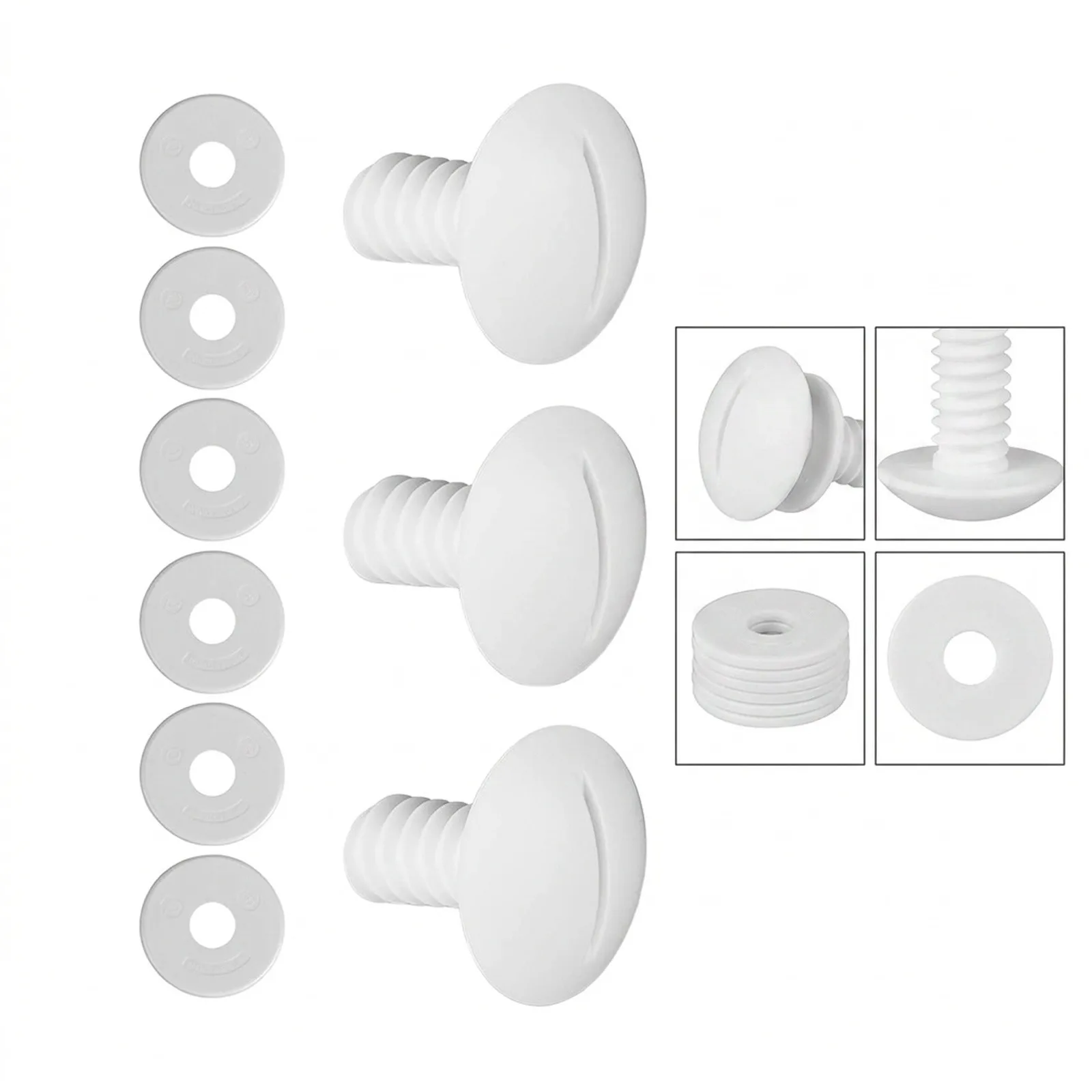 White Wheel Screws Kit Parts Pool Replacement Wheel Screw 180/280/380 C-55 for c55 For Polaris Models Brand New