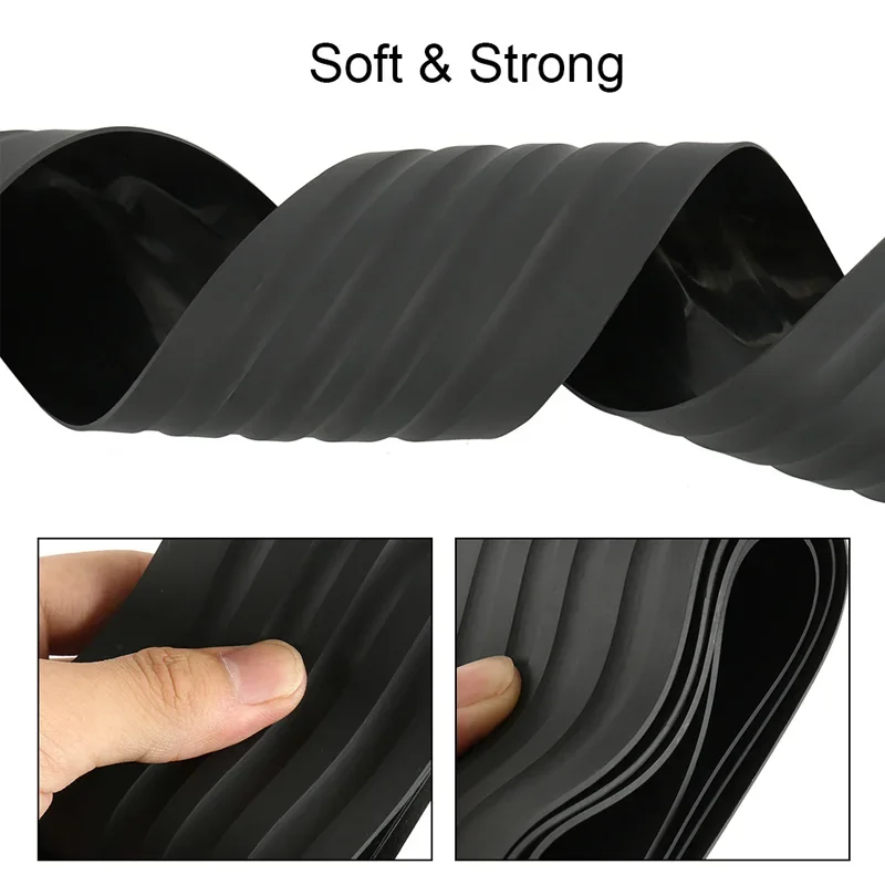 Car Trunk Door Sill Panel Protector Anti-Scratch Rear Bumper Protection Rubber Insert Liner Trim for Lexus GX