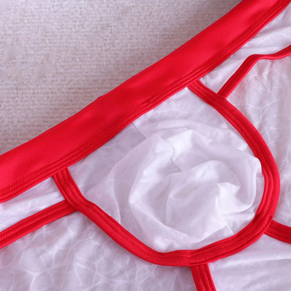Men's Lace Sheer Underwear For Man Femboy Bulge Pouch Comfort Sexy Accessories Hot Stretch See Through Briefs Very Hot Lingerie
