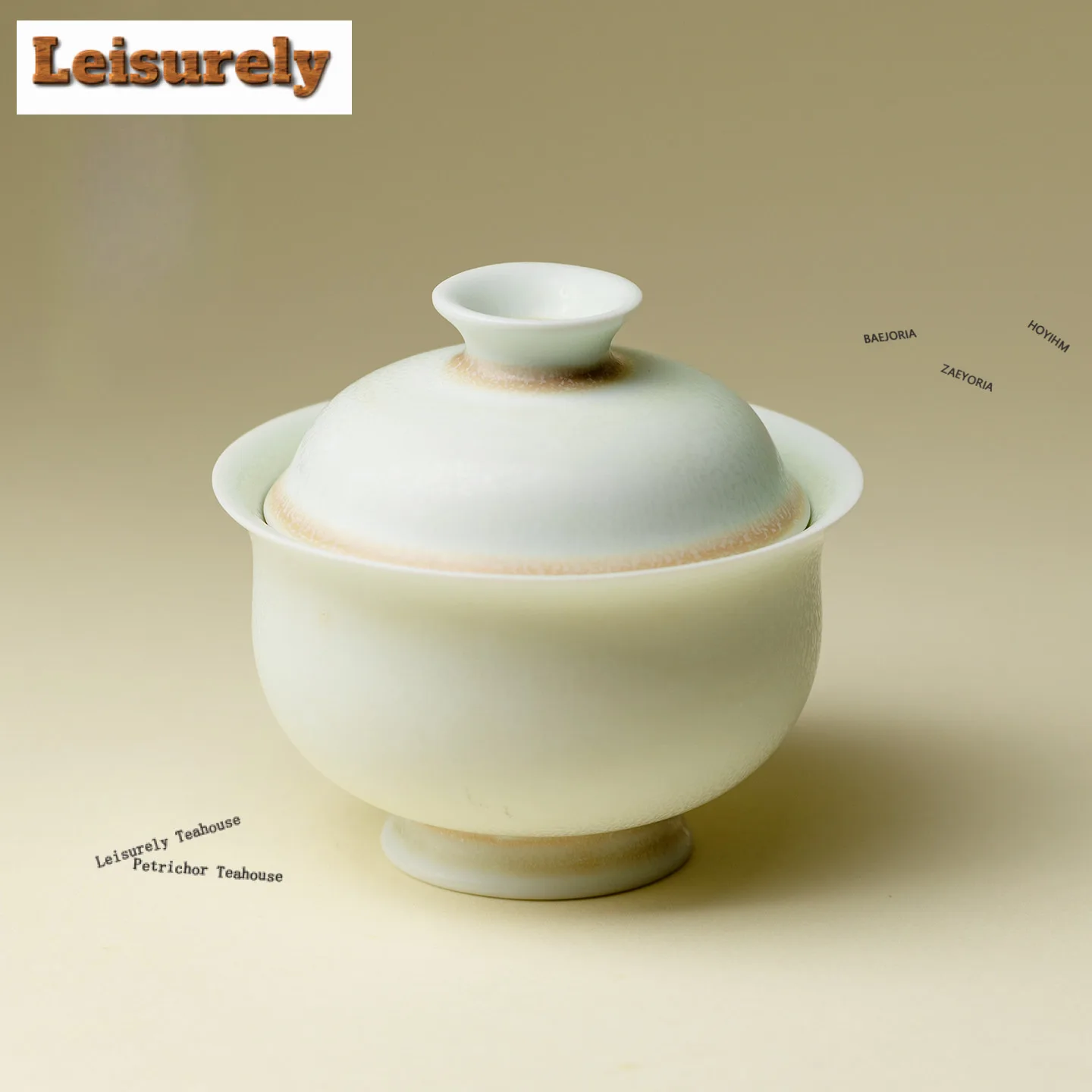 

120ml Kiln-fambe Yuanbao Gaiwan Vintage Tea Bowl Tea Tureen Tea Bowl With Lid Kit Tea Making Cover Bowl Teaware Craft Ornaments