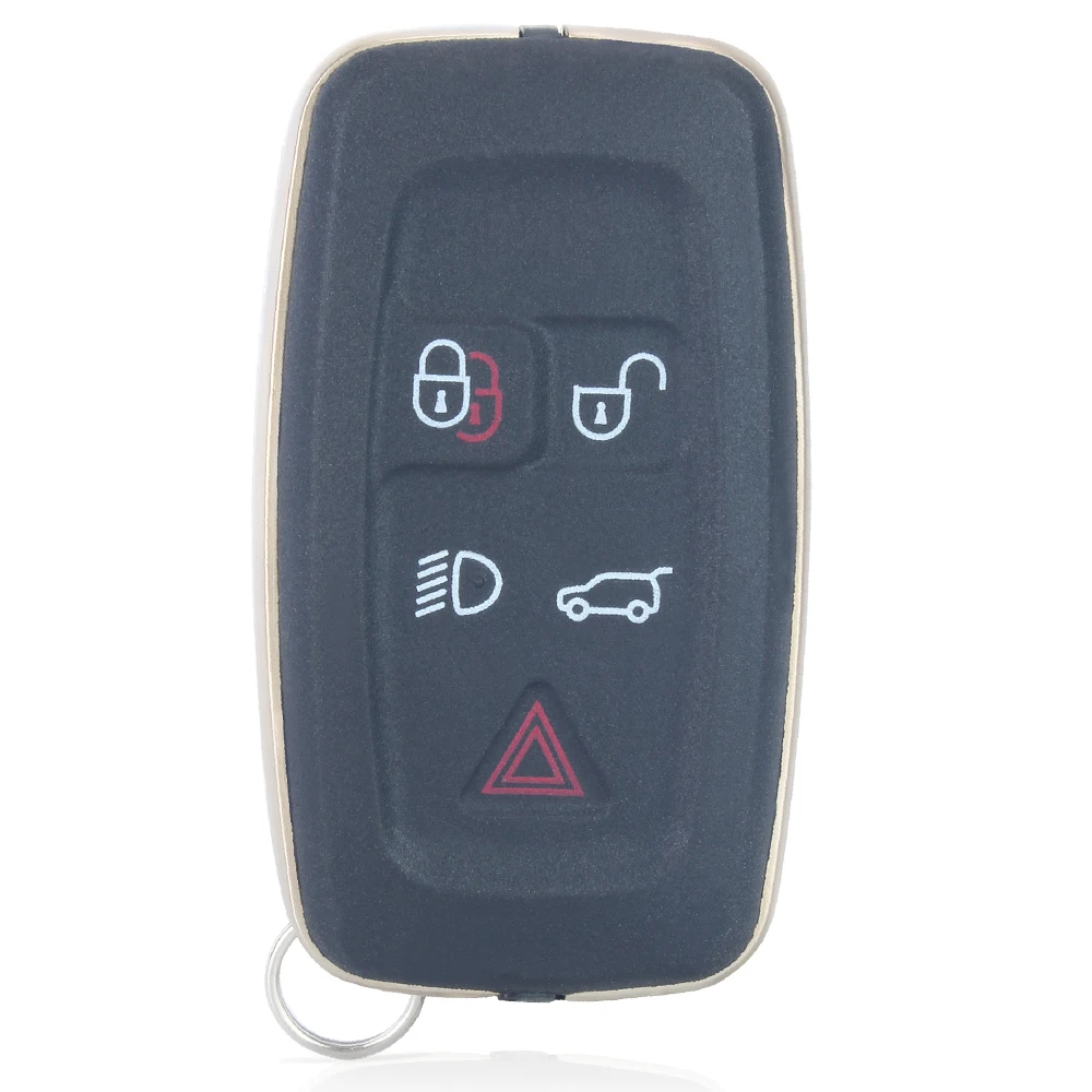 DIYKEY 5 Button Remote Key Shell Case Fob for Land Rover LR4 Range Rover Evoque Sport 2010 2011 2012 2013 2014 2015 KOBJTF10A